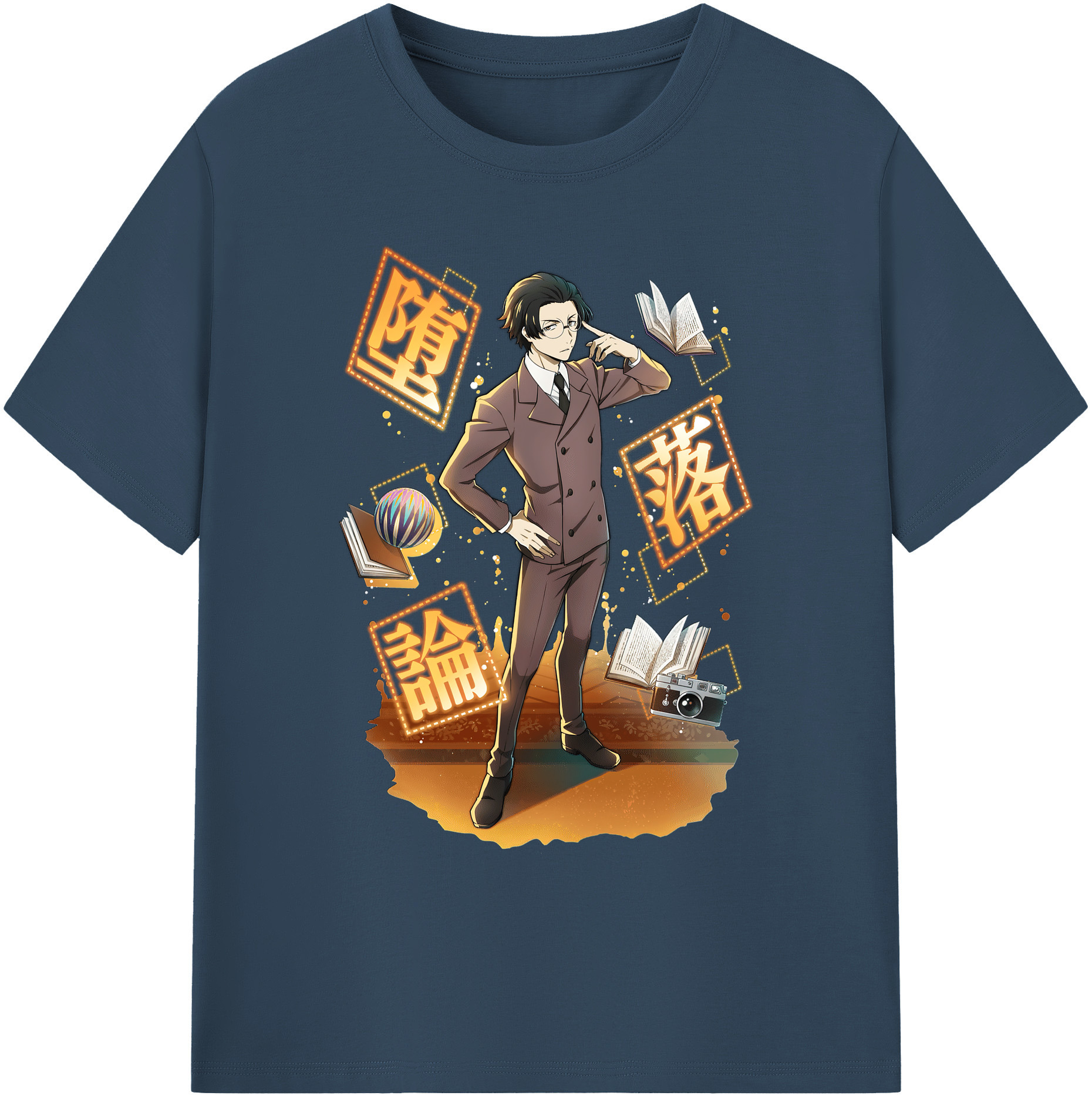 （画像用） 文豪ストレイドッグス Bungo Stray Dogs 綿100％ メンズ半袖Tシャツ｜肌触りやわらか＆通気性