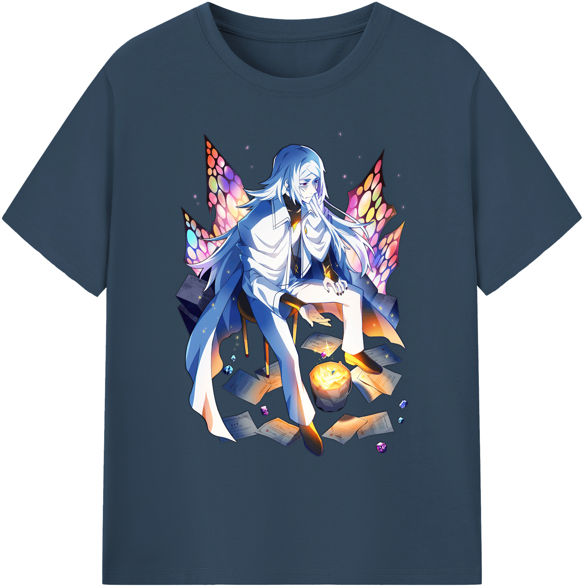 （画像用） 文豪ストレイドッグス Bungo Stray Dogs 綿100％ メンズ半袖Tシャツ｜肌触りやわらか＆通気性