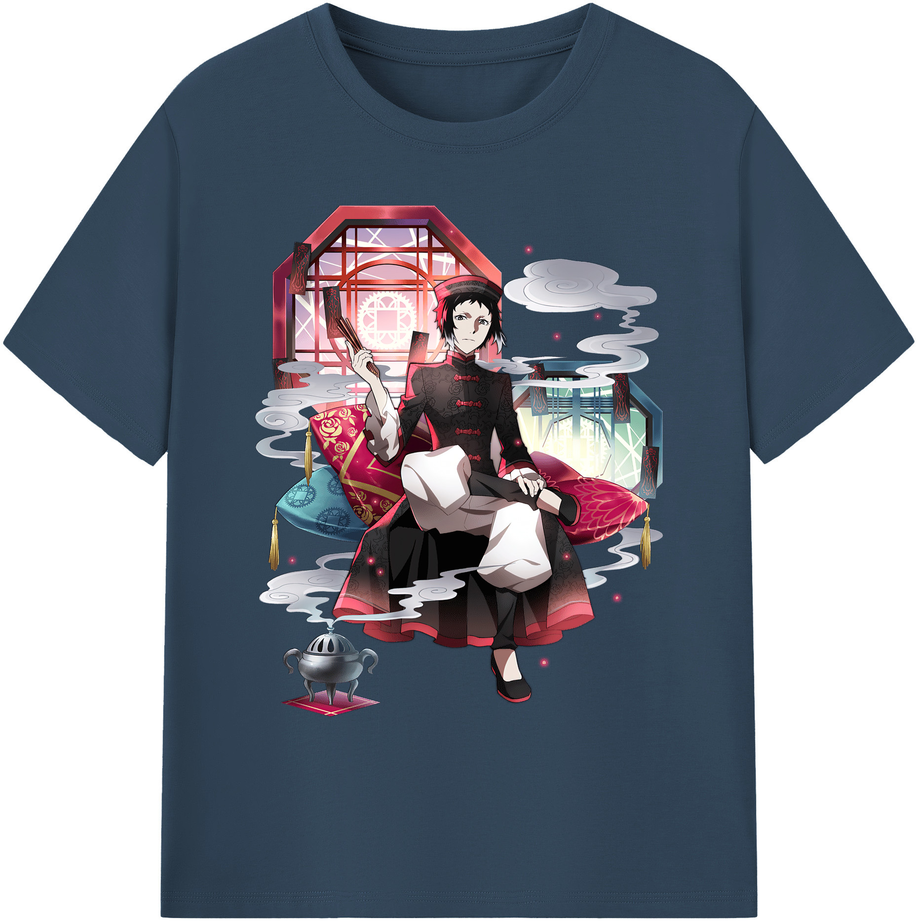 （画像用） 文豪ストレイドッグス Bungo Stray Dogs 綿100％ メンズ半袖Tシャツ｜肌触りやわらか＆通気性
