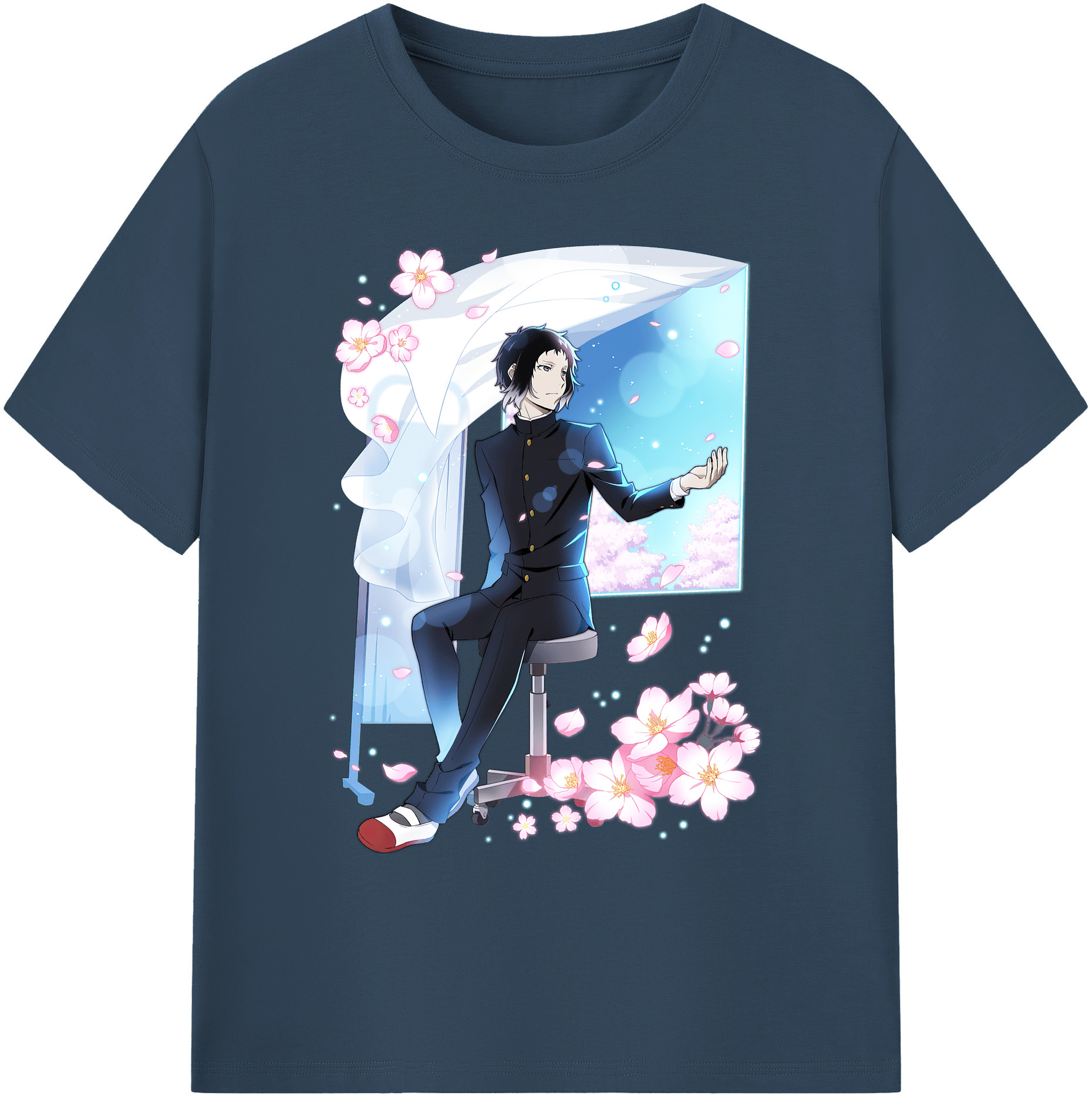 （画像用） 文豪ストレイドッグス Bungo Stray Dogs 綿100％ メンズ半袖Tシャツ｜肌触りやわらか＆通気性