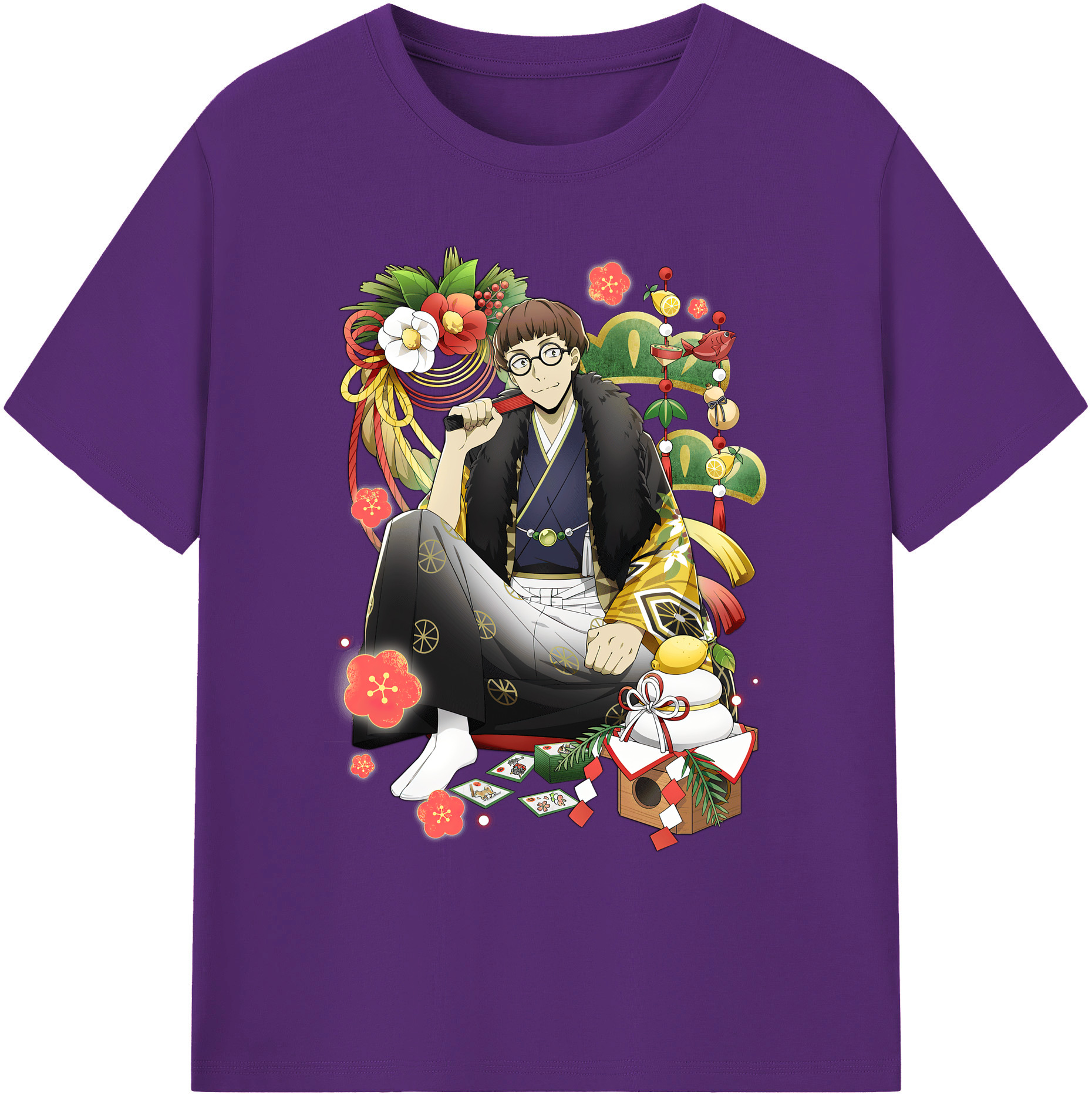 （画像用） 文豪ストレイドッグス Bungo Stray Dogs 綿100％ メンズ半袖Tシャツ｜肌触りやわらか＆通気性