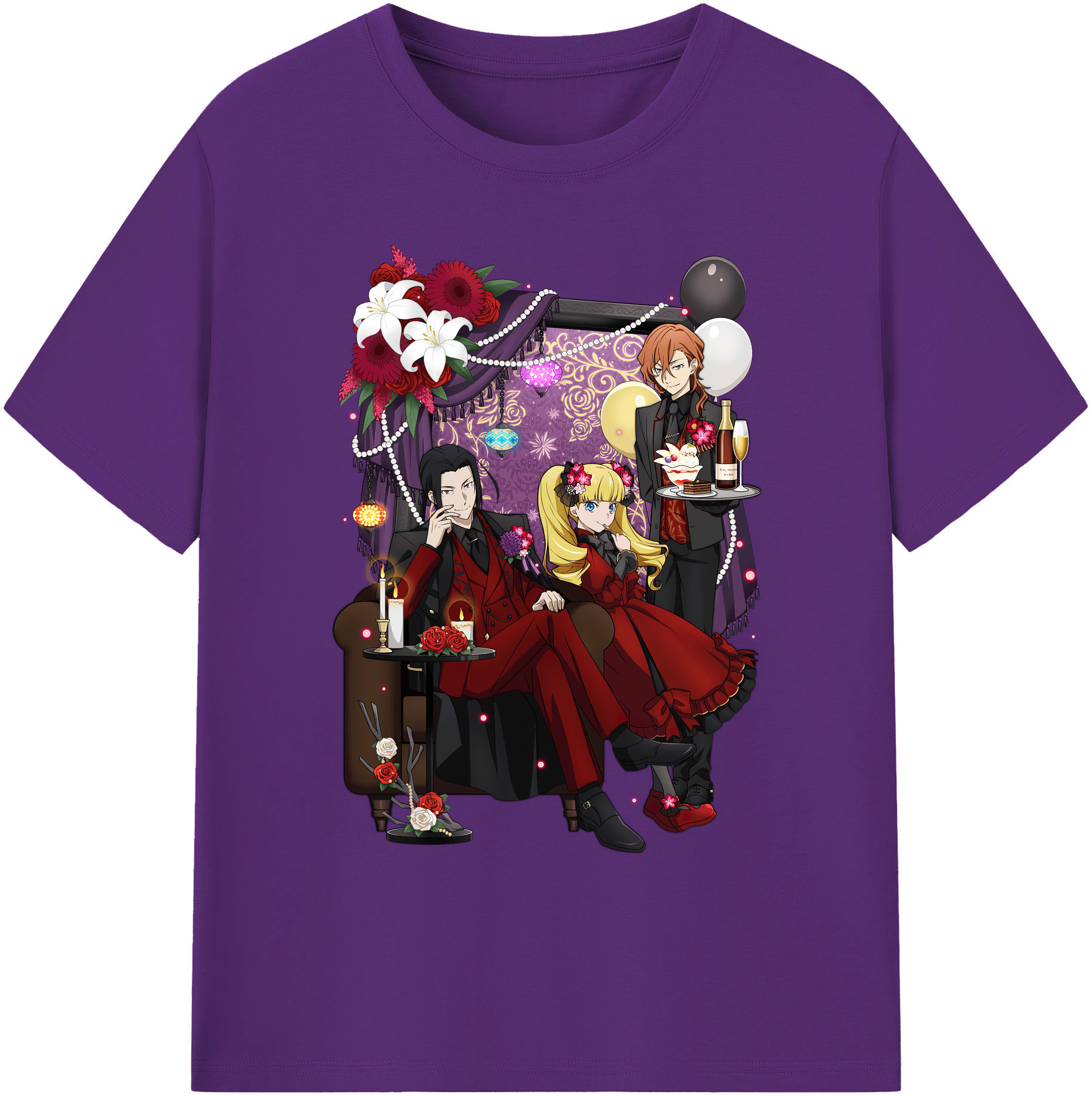 （画像用） 文豪ストレイドッグス Bungo Stray Dogs 綿100％ メンズ半袖Tシャツ｜肌触りやわらか＆通気性