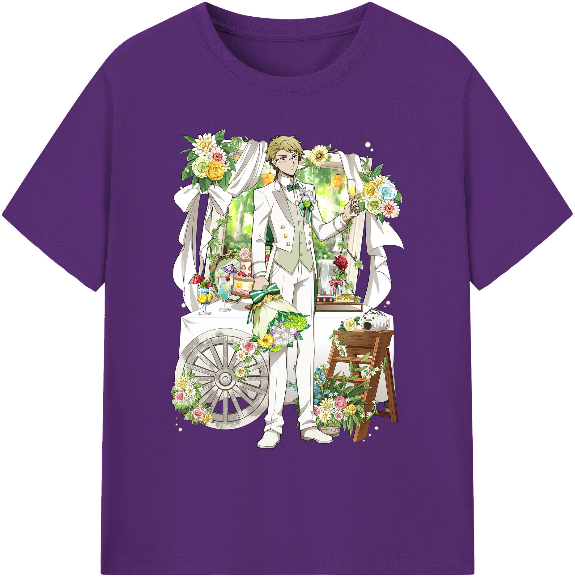 （画像用） 文豪ストレイドッグス Bungo Stray Dogs 綿100％ メンズ半袖Tシャツ｜肌触りやわらか＆通気性