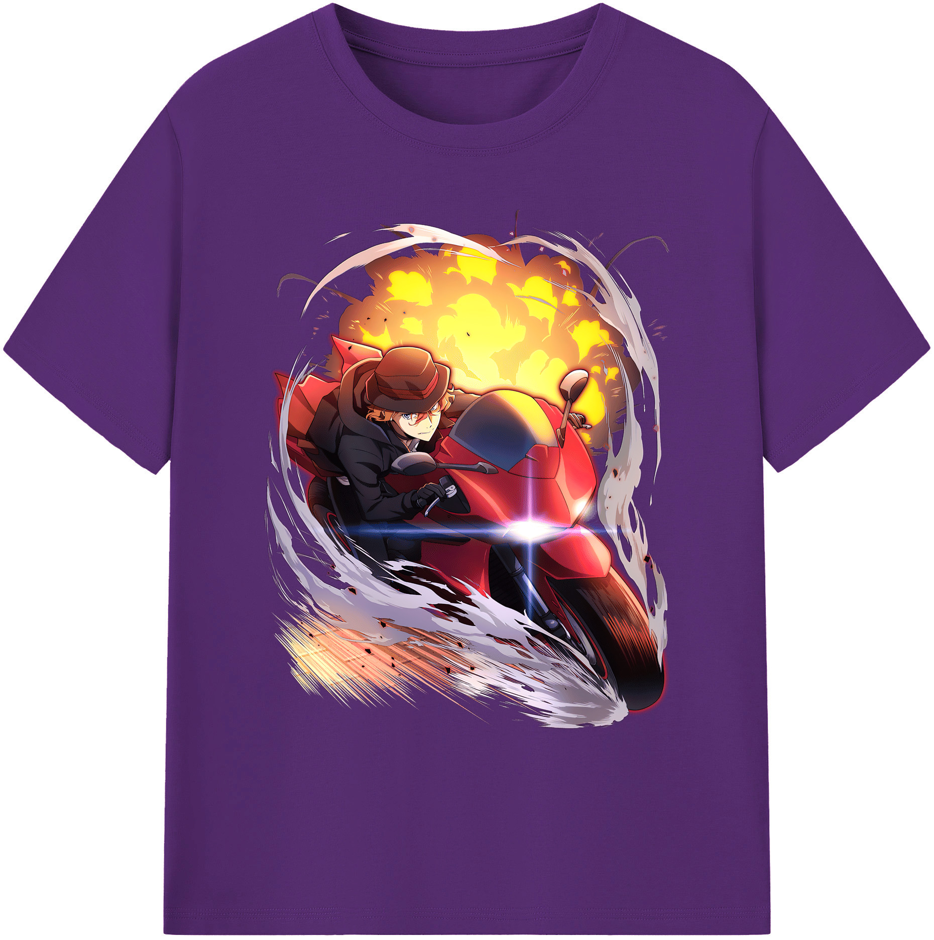 （画像用） 文豪ストレイドッグス Bungo Stray Dogs 綿100％ メンズ半袖Tシャツ｜肌触りやわらか＆通気性