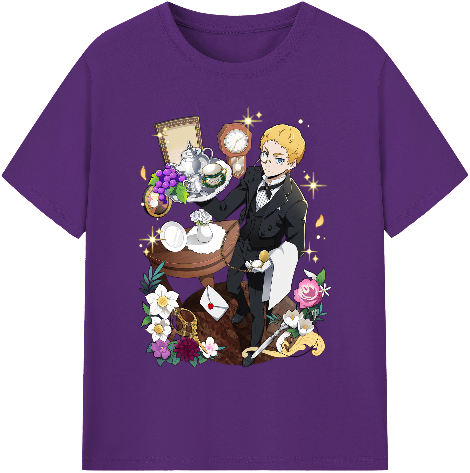 （画像用） 文豪ストレイドッグス Bungo Stray Dogs 綿100％ メンズ半袖Tシャツ｜肌触りやわらか＆通気性