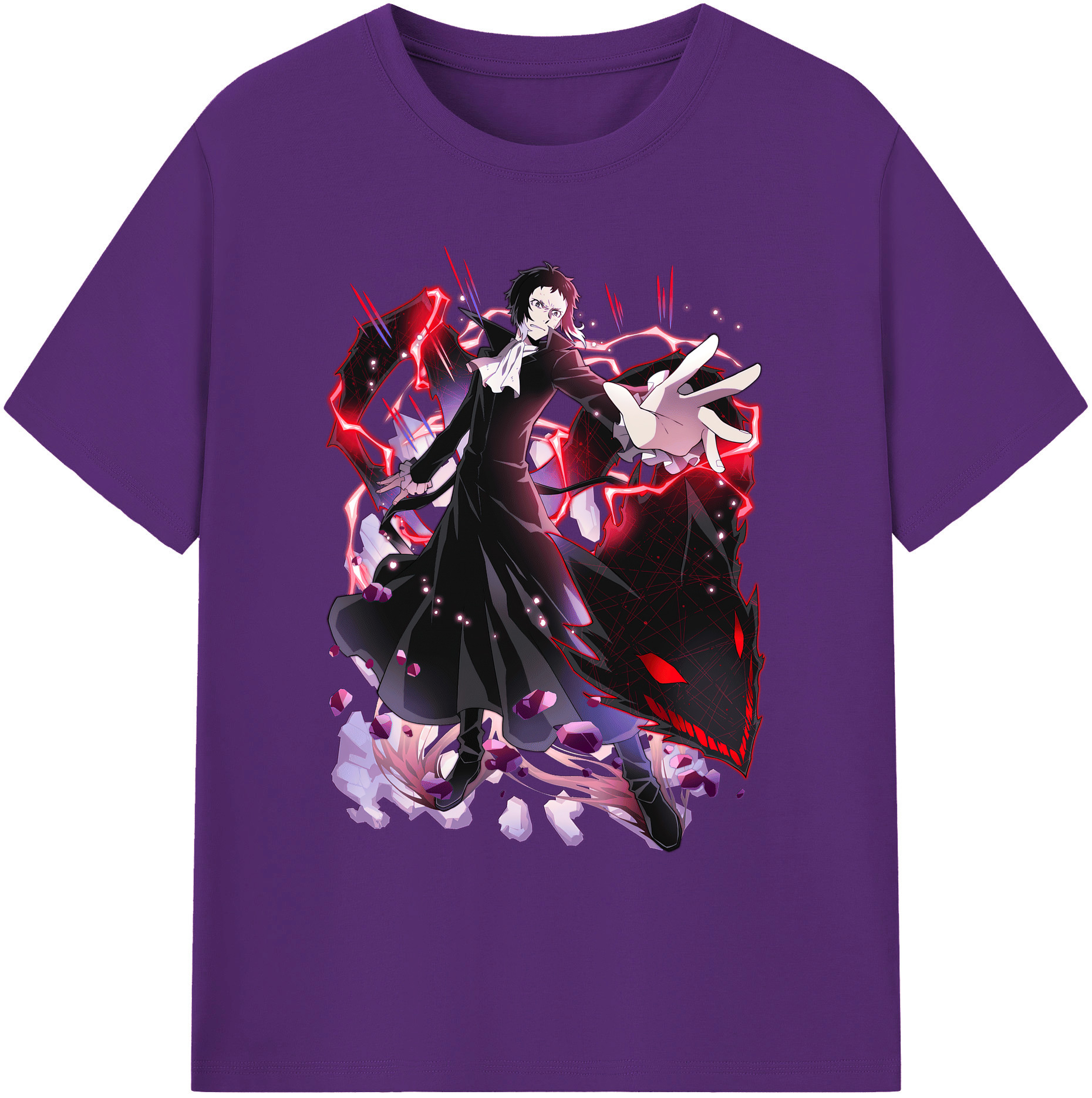 （画像用） 文豪ストレイドッグス Bungo Stray Dogs 綿100％ メンズ半袖Tシャツ｜肌触りやわらか＆通気性