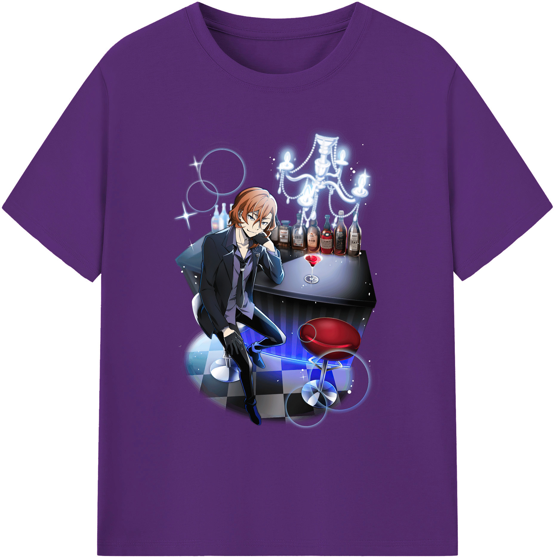 （画像用） 文豪ストレイドッグス Bungo Stray Dogs 綿100％ メンズ半袖Tシャツ｜肌触りやわらか＆通気性