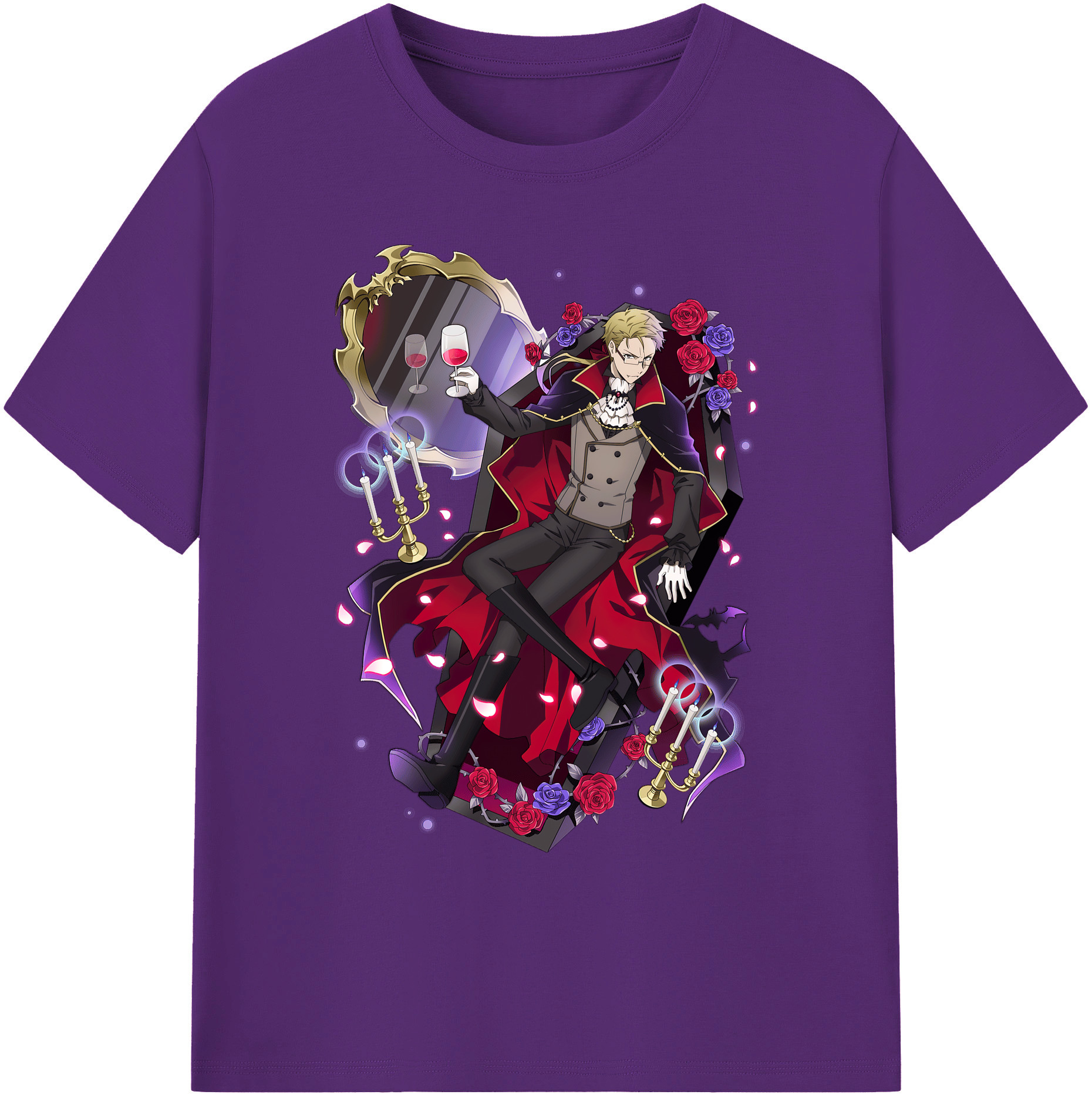 （画像用） 文豪ストレイドッグス Bungo Stray Dogs 綿100％ メンズ半袖Tシャツ｜肌触りやわらか＆通気性