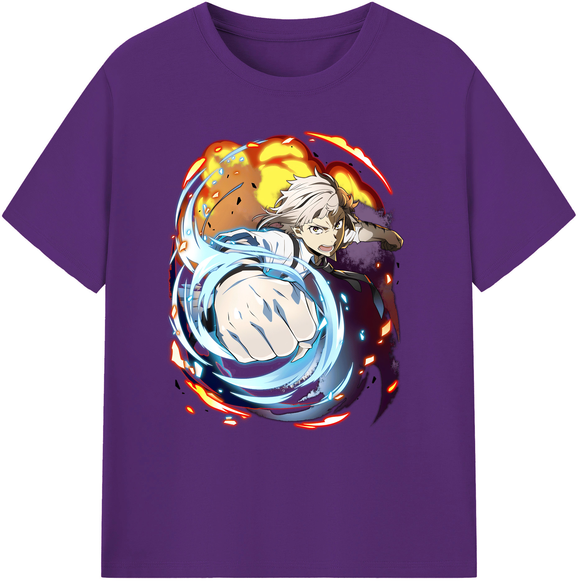 （画像用） 文豪ストレイドッグス Bungo Stray Dogs 綿100％ メンズ半袖Tシャツ｜肌触りやわらか＆通気性