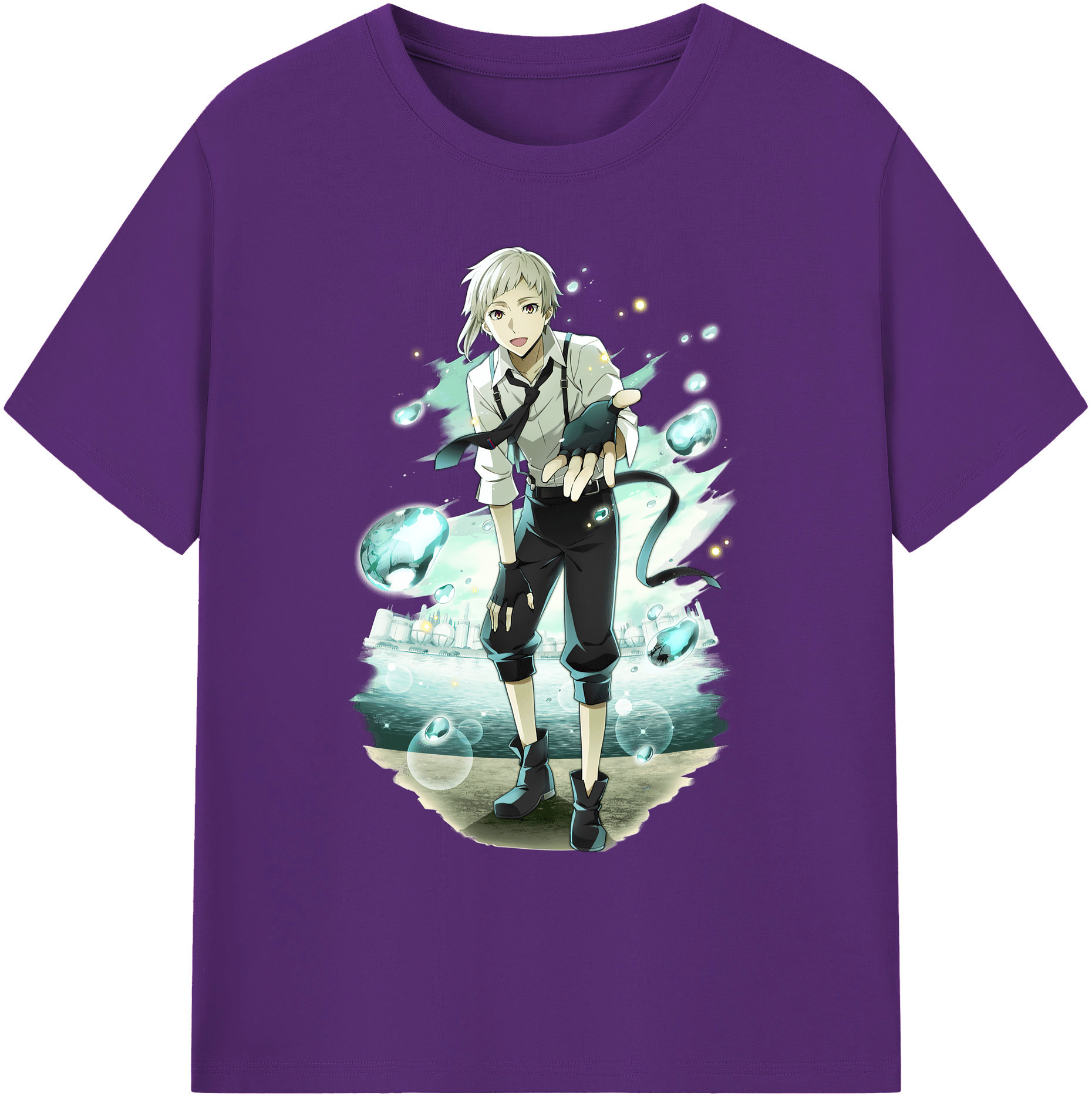 （画像用） 文豪ストレイドッグス Bungo Stray Dogs 綿100％ メンズ半袖Tシャツ｜肌触りやわらか＆通気性