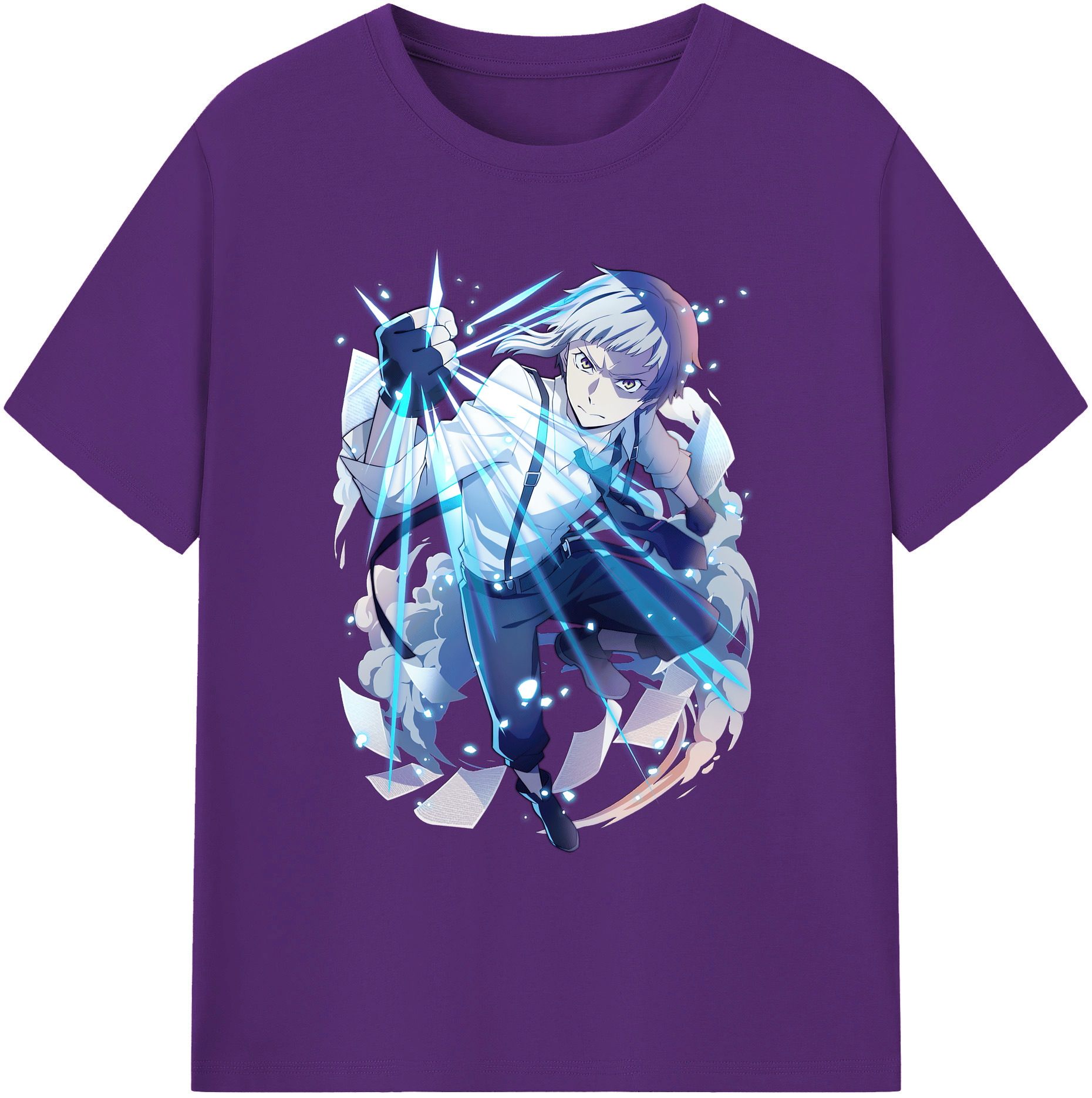 （画像用） 文豪ストレイドッグス Bungo Stray Dogs 綿100％ メンズ半袖Tシャツ｜肌触りやわらか＆通気性