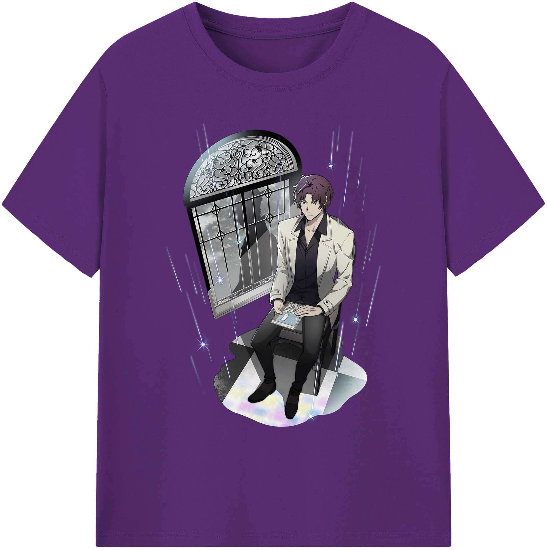 （画像用） 文豪ストレイドッグス Bungo Stray Dogs 綿100％ メンズ半袖Tシャツ｜肌触りやわらか＆通気性
