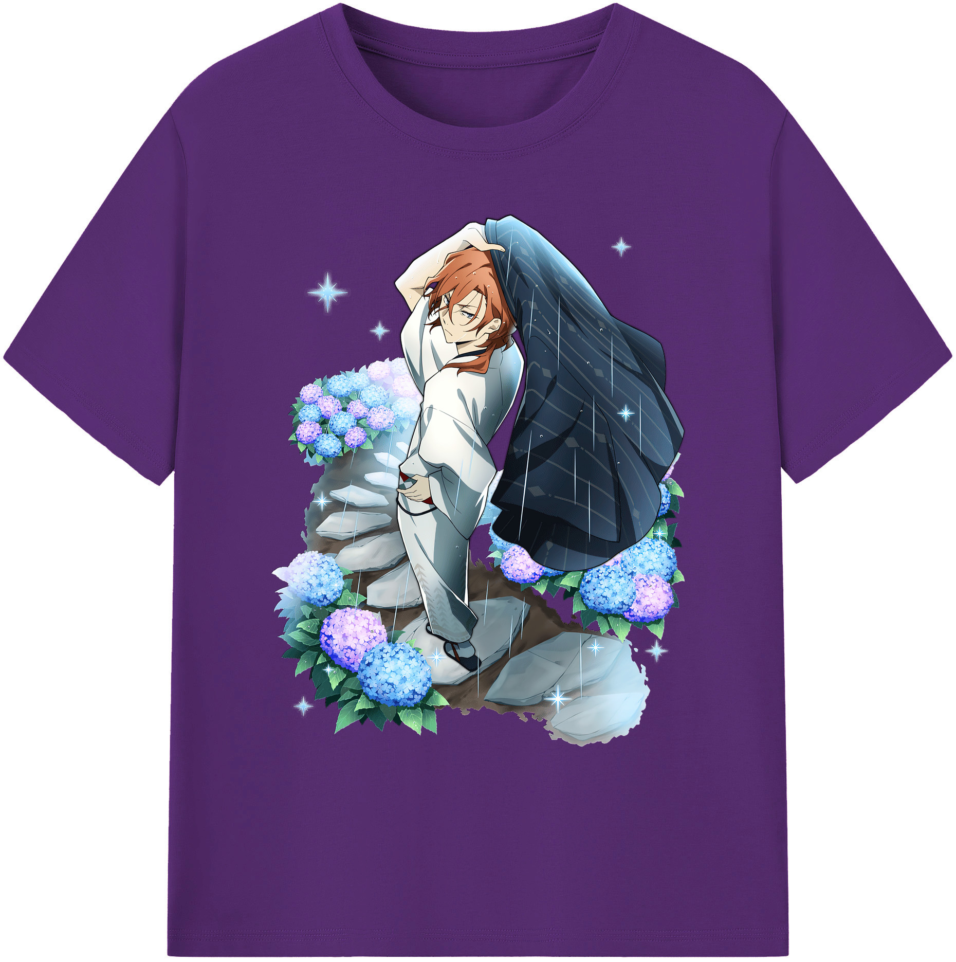 （画像用） 文豪ストレイドッグス Bungo Stray Dogs 綿100％ メンズ半袖Tシャツ｜肌触りやわらか＆通気性