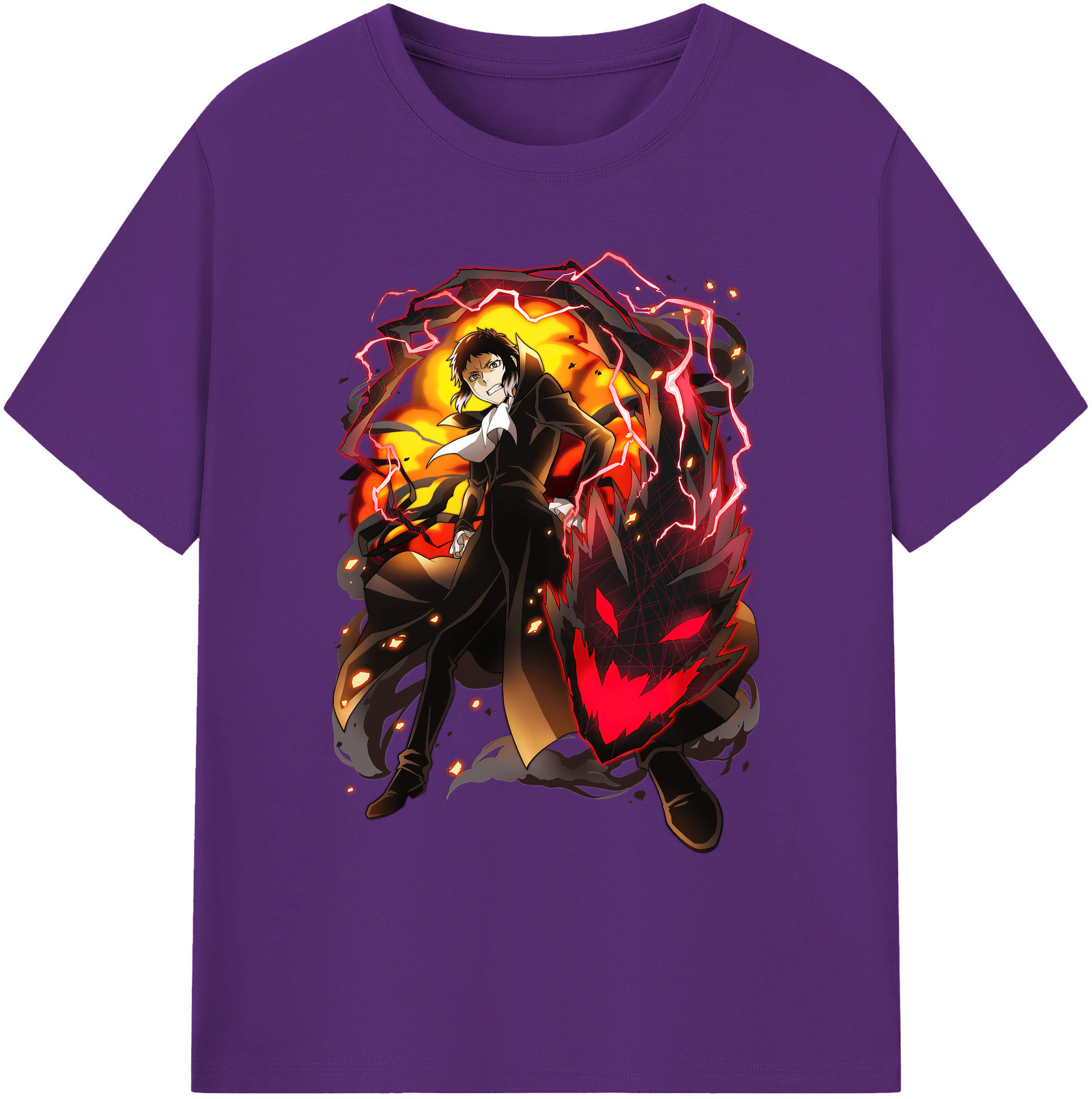 （画像用） 文豪ストレイドッグス Bungo Stray Dogs 綿100％ メンズ半袖Tシャツ｜肌触りやわらか＆通気性