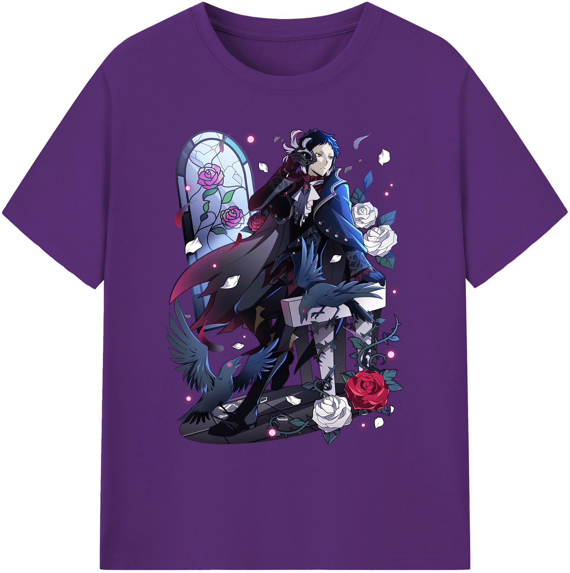 （画像用） 文豪ストレイドッグス Bungo Stray Dogs 綿100％ メンズ半袖Tシャツ｜肌触りやわらか＆通気性