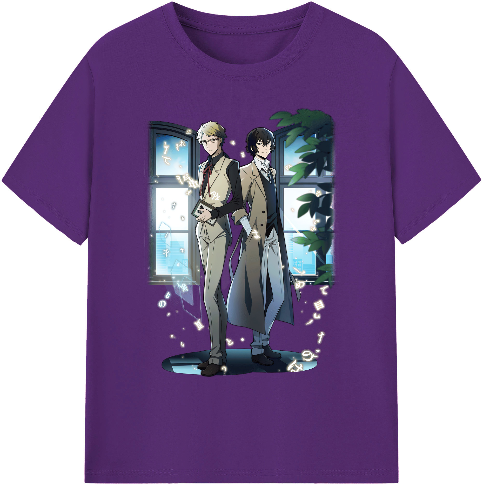 （画像用） 文豪ストレイドッグス Bungo Stray Dogs 綿100％ メンズ半袖Tシャツ｜肌触りやわらか＆通気性