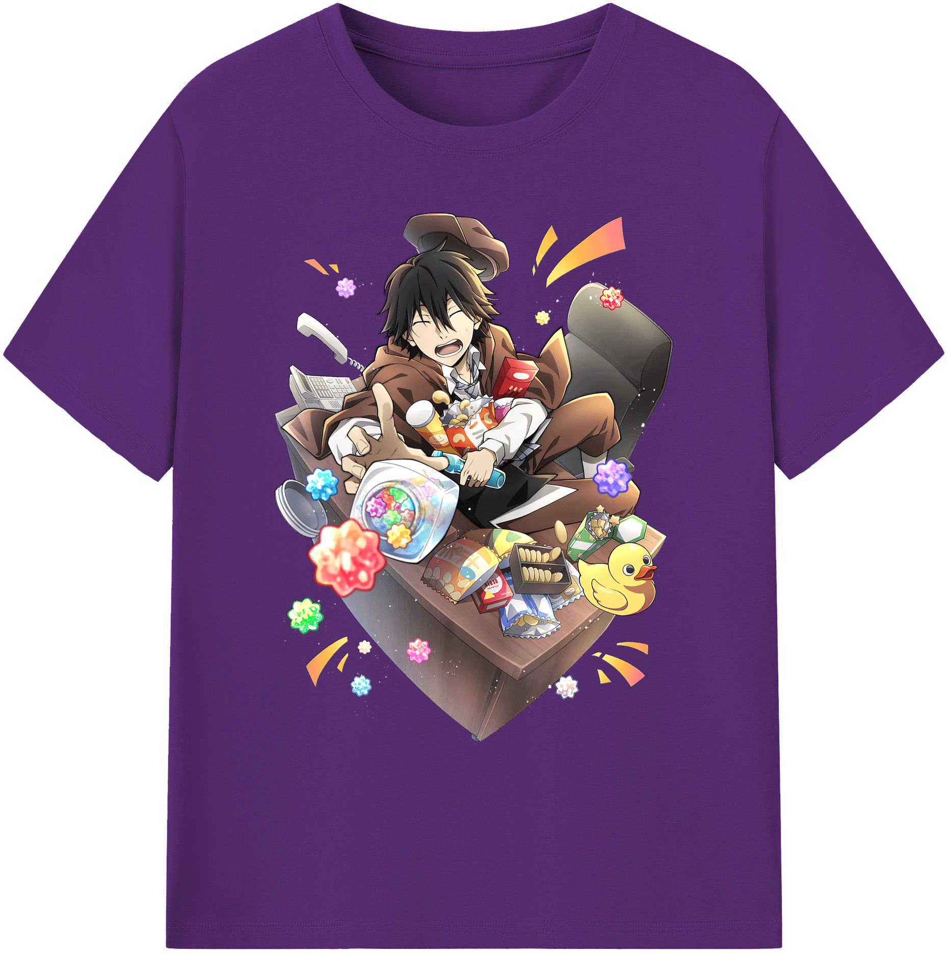 （画像用） 文豪ストレイドッグス Bungo Stray Dogs 綿100％ メンズ半袖Tシャツ｜肌触りやわらか＆通気性