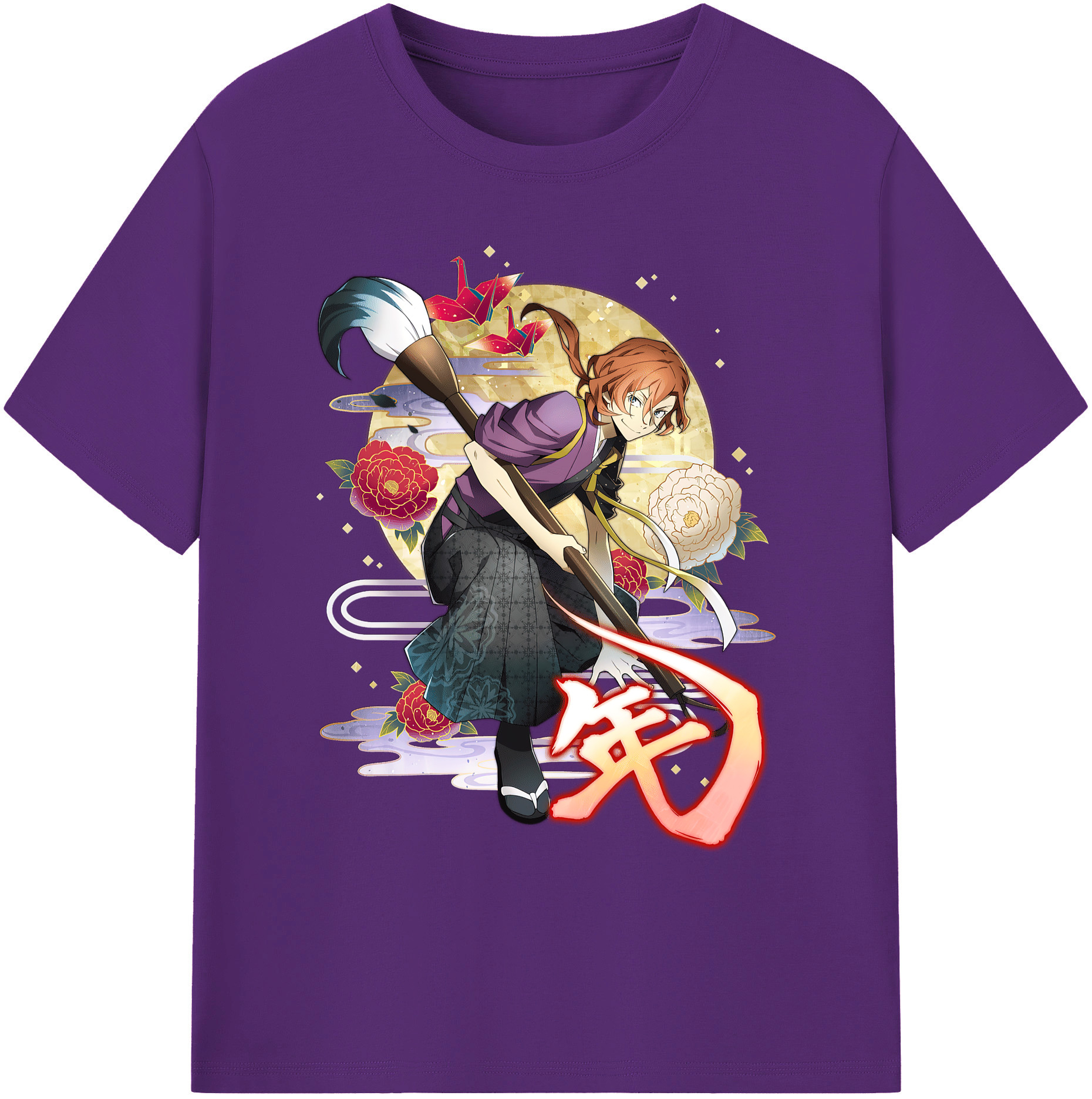 （画像用） 文豪ストレイドッグス Bungo Stray Dogs 綿100％ メンズ半袖Tシャツ｜肌触りやわらか＆通気性