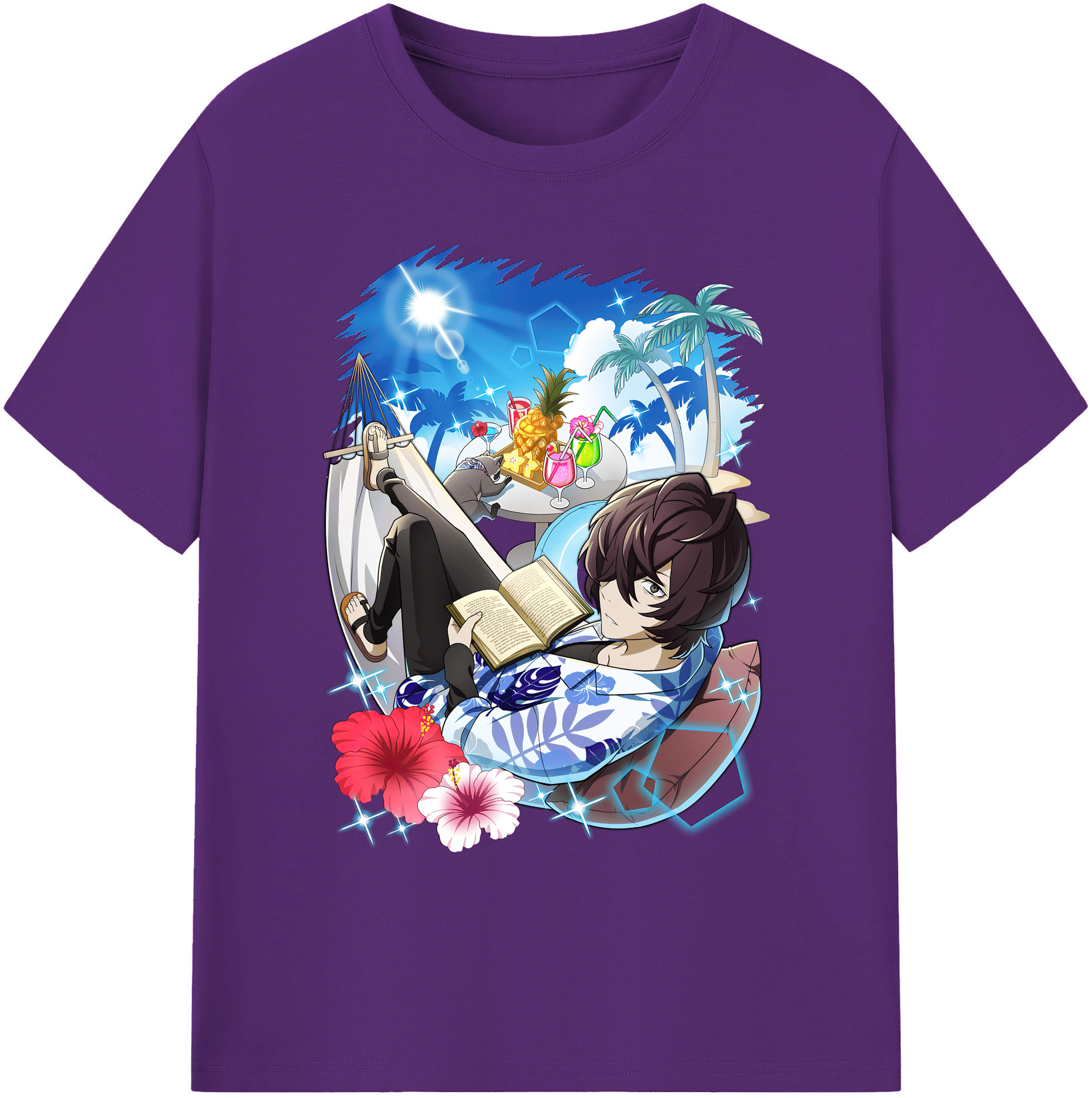 （画像用） 文豪ストレイドッグス Bungo Stray Dogs 綿100％ メンズ半袖Tシャツ｜肌触りやわらか＆通気性