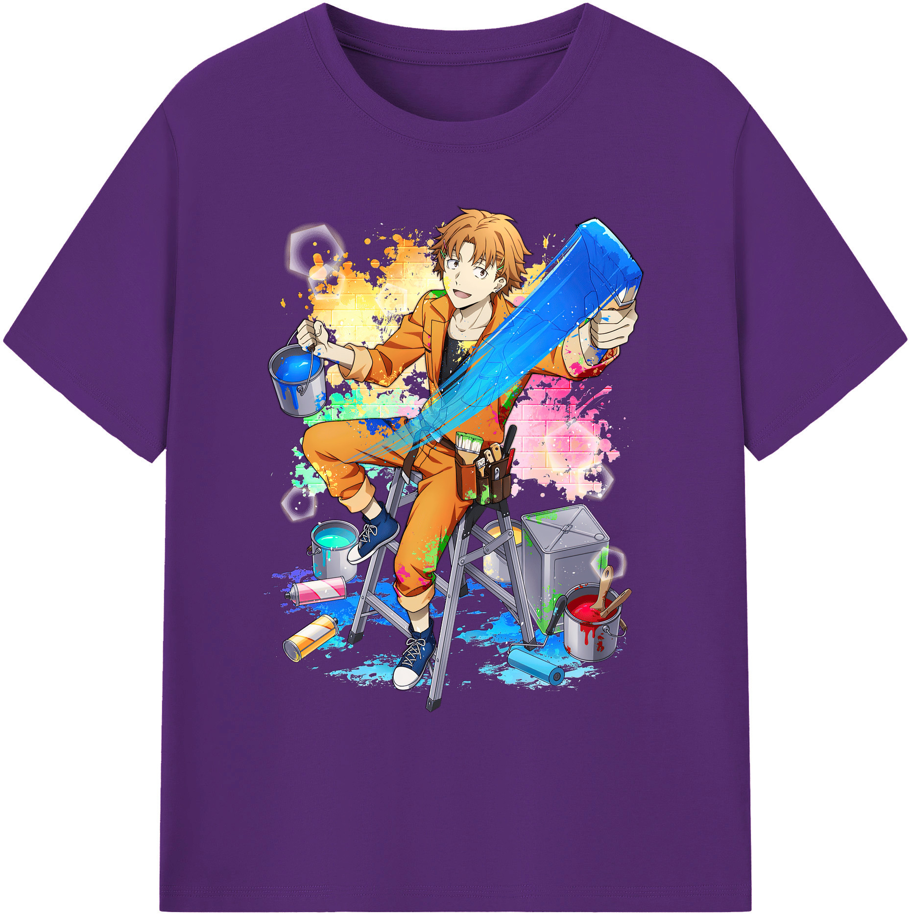 （画像用） 文豪ストレイドッグス Bungo Stray Dogs 綿100％ メンズ半袖Tシャツ｜肌触りやわらか＆通気性