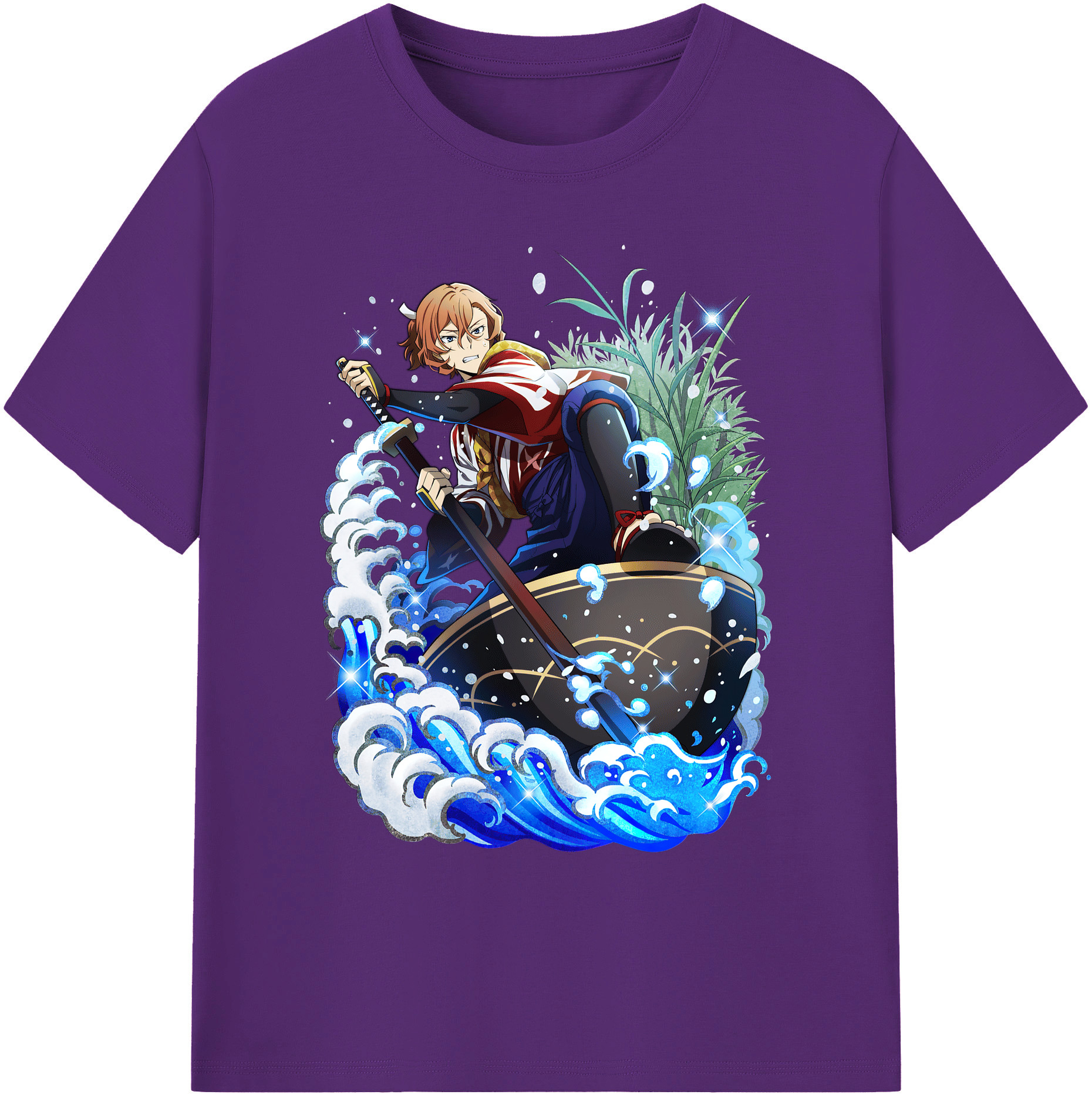 （画像用） 文豪ストレイドッグス Bungo Stray Dogs 綿100％ メンズ半袖Tシャツ｜肌触りやわらか＆通気性