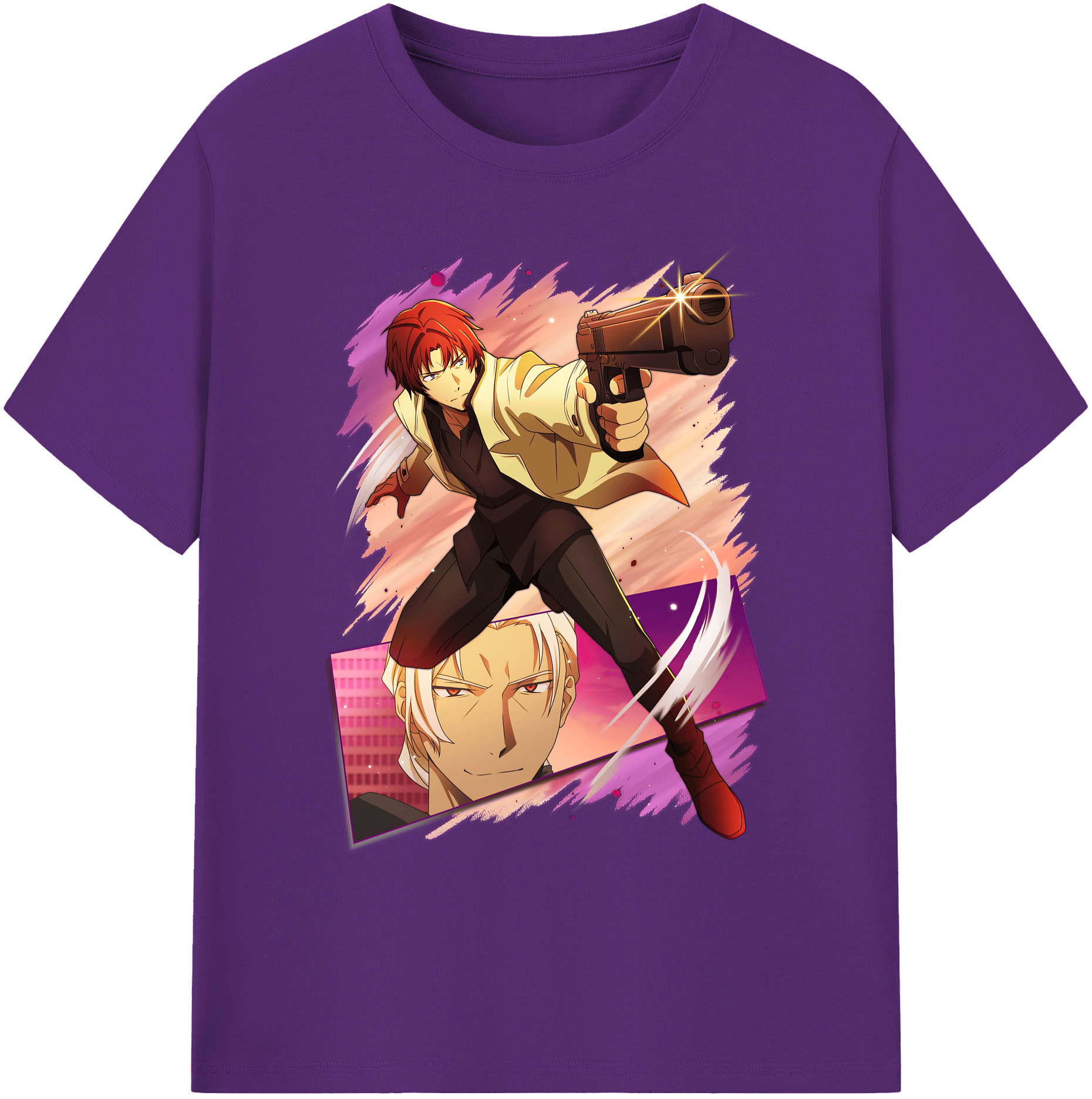 （画像用） 文豪ストレイドッグス Bungo Stray Dogs 綿100％ メンズ半袖Tシャツ｜肌触りやわらか＆通気性
