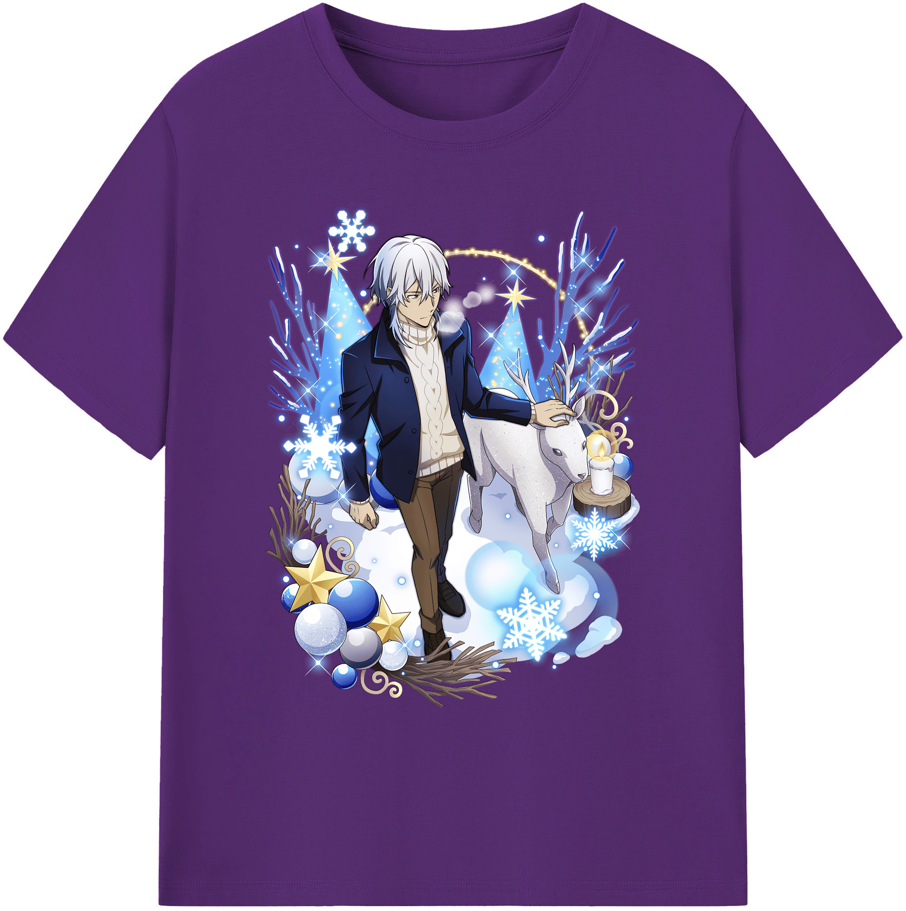 （画像用） 文豪ストレイドッグス Bungo Stray Dogs 綿100％ メンズ半袖Tシャツ｜肌触りやわらか＆通気性