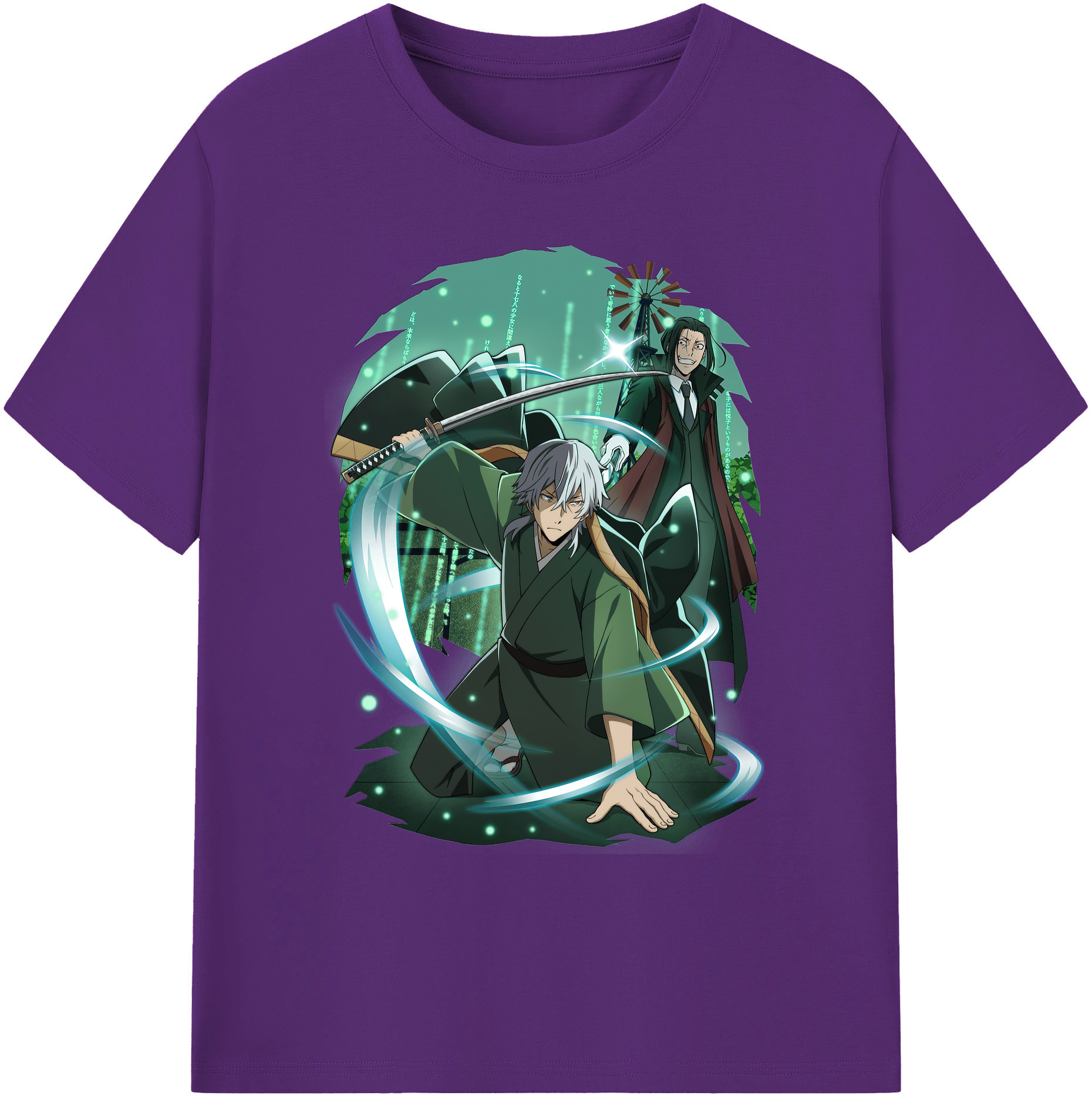 （画像用） 文豪ストレイドッグス Bungo Stray Dogs 綿100％ メンズ半袖Tシャツ｜肌触りやわらか＆通気性