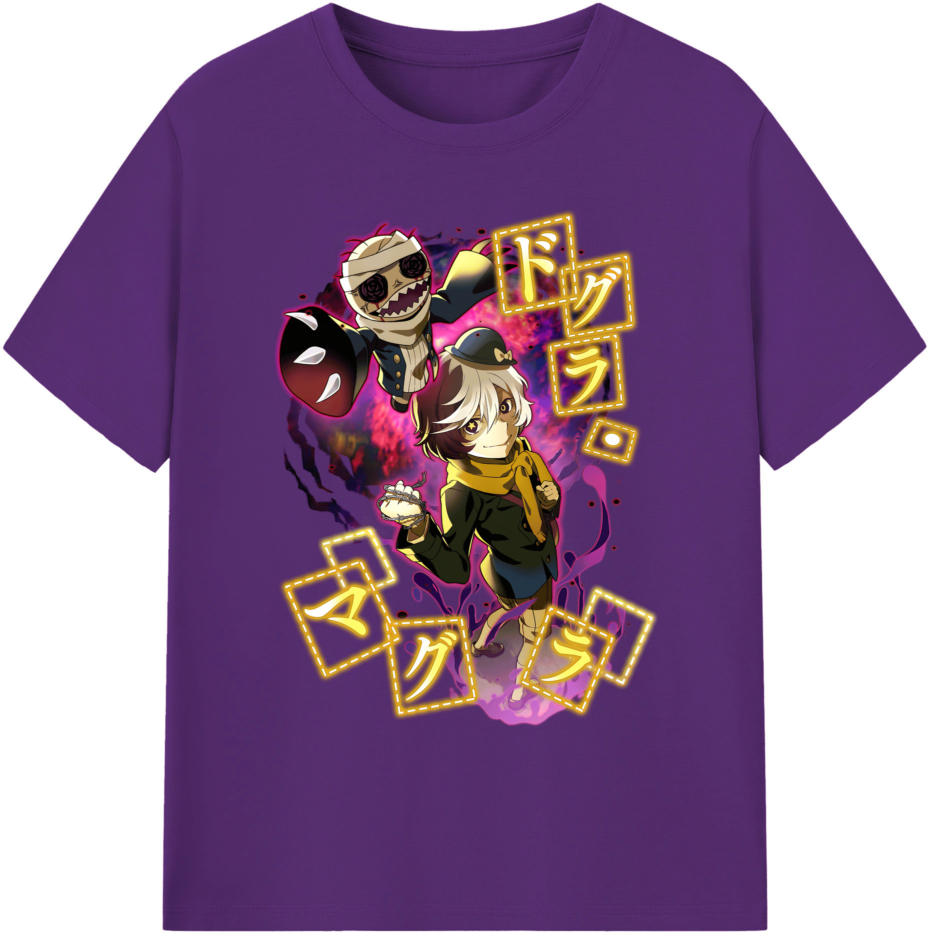 （画像用） 文豪ストレイドッグス Bungo Stray Dogs 綿100％ メンズ半袖Tシャツ｜肌触りやわらか＆通気性