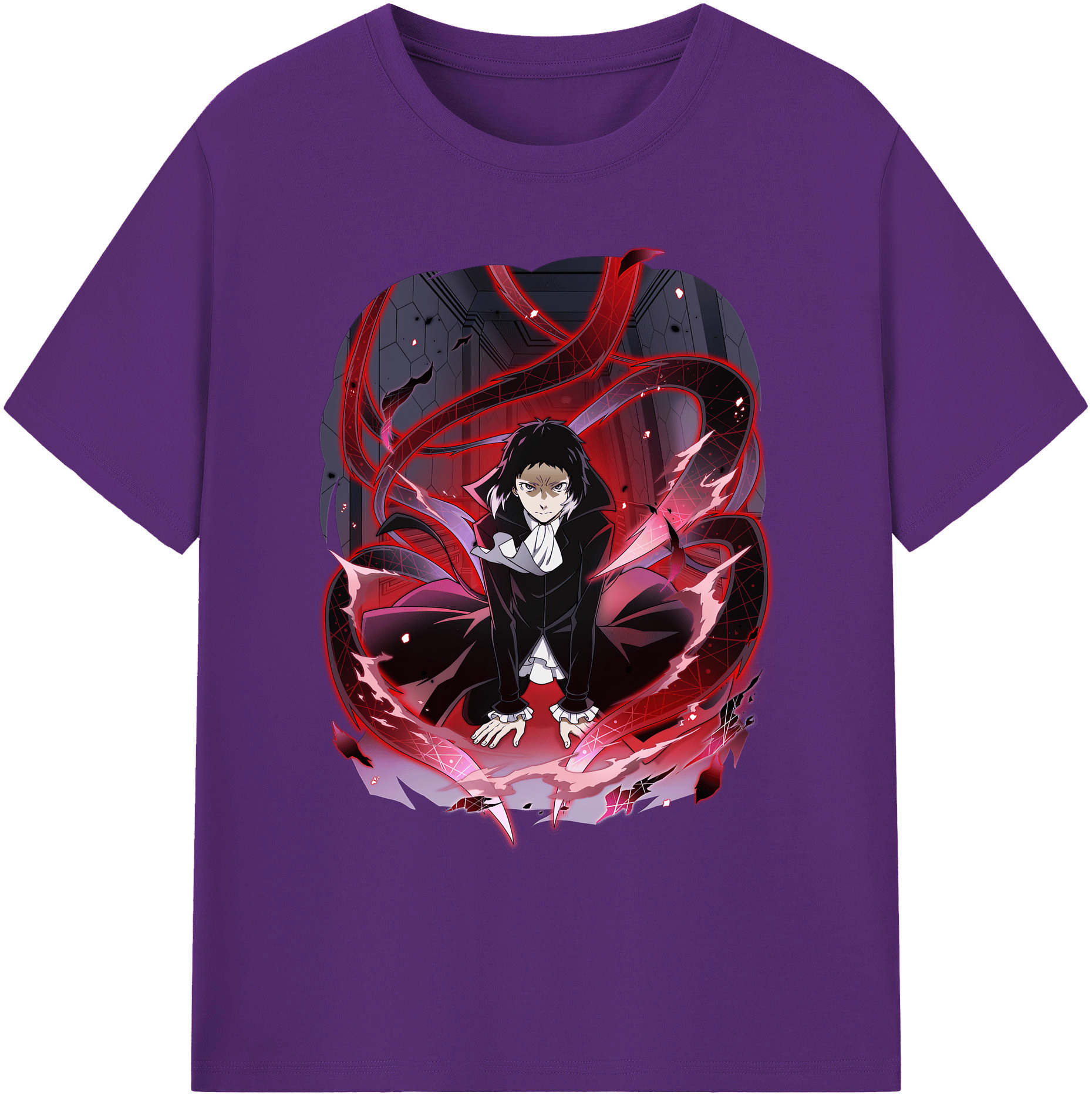（画像用） 文豪ストレイドッグス Bungo Stray Dogs 綿100％ メンズ半袖Tシャツ｜肌触りやわらか＆通気性