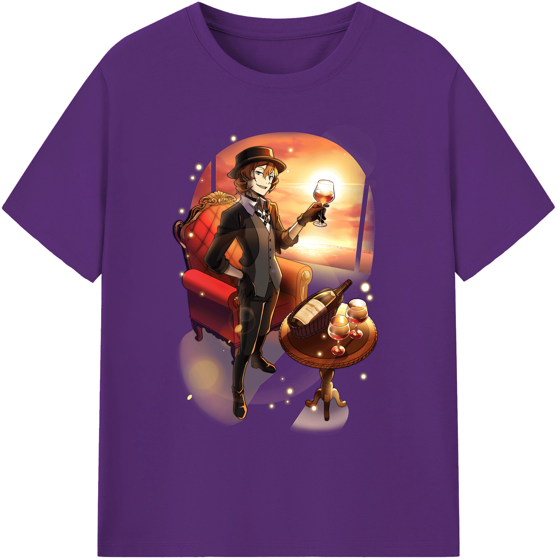 （画像用） 文豪ストレイドッグス Bungo Stray Dogs 綿100％ メンズ半袖Tシャツ｜肌触りやわらか＆通気性