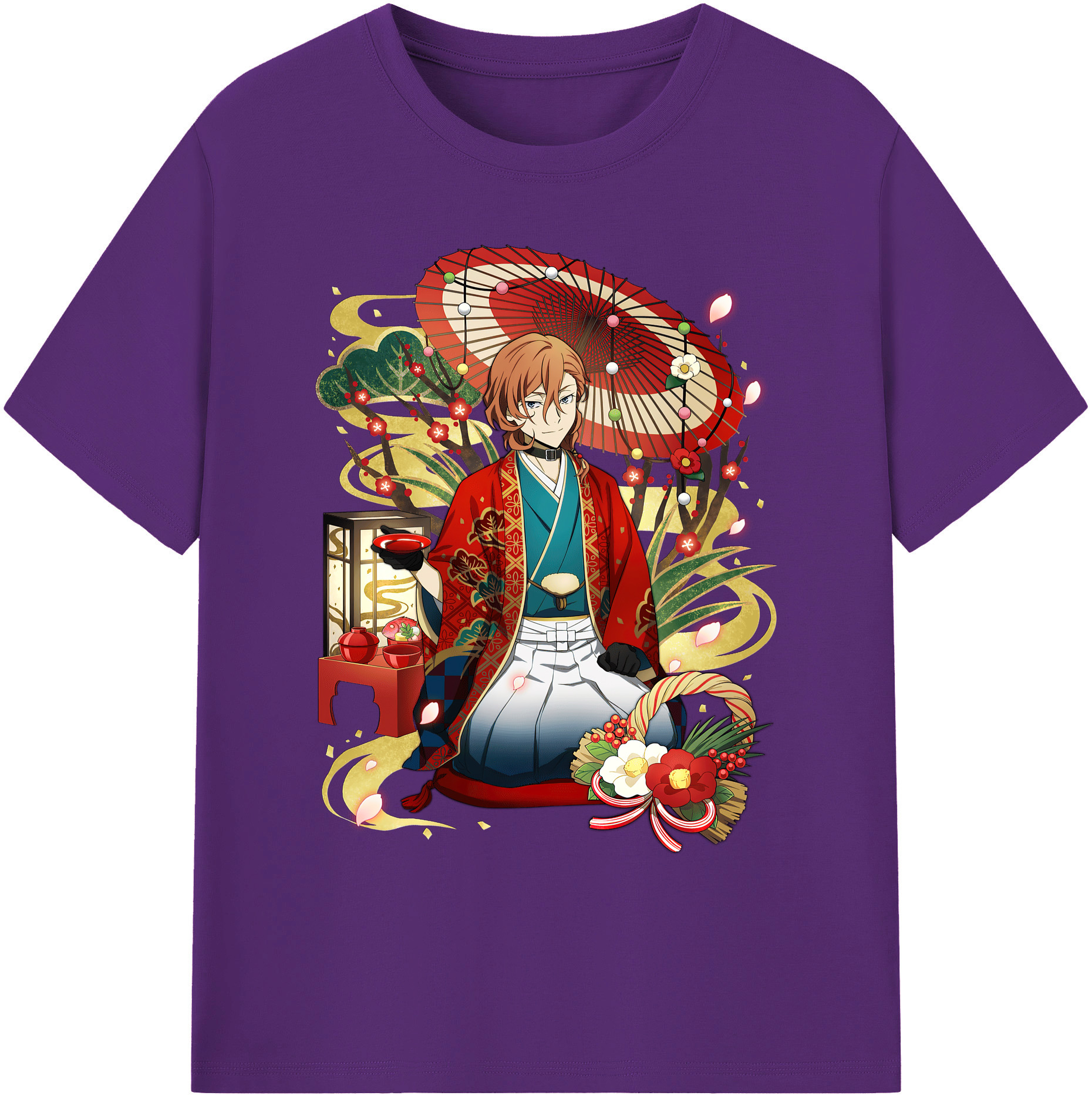 （画像用） 文豪ストレイドッグス Bungo Stray Dogs 綿100％ メンズ半袖Tシャツ｜肌触りやわらか＆通気性