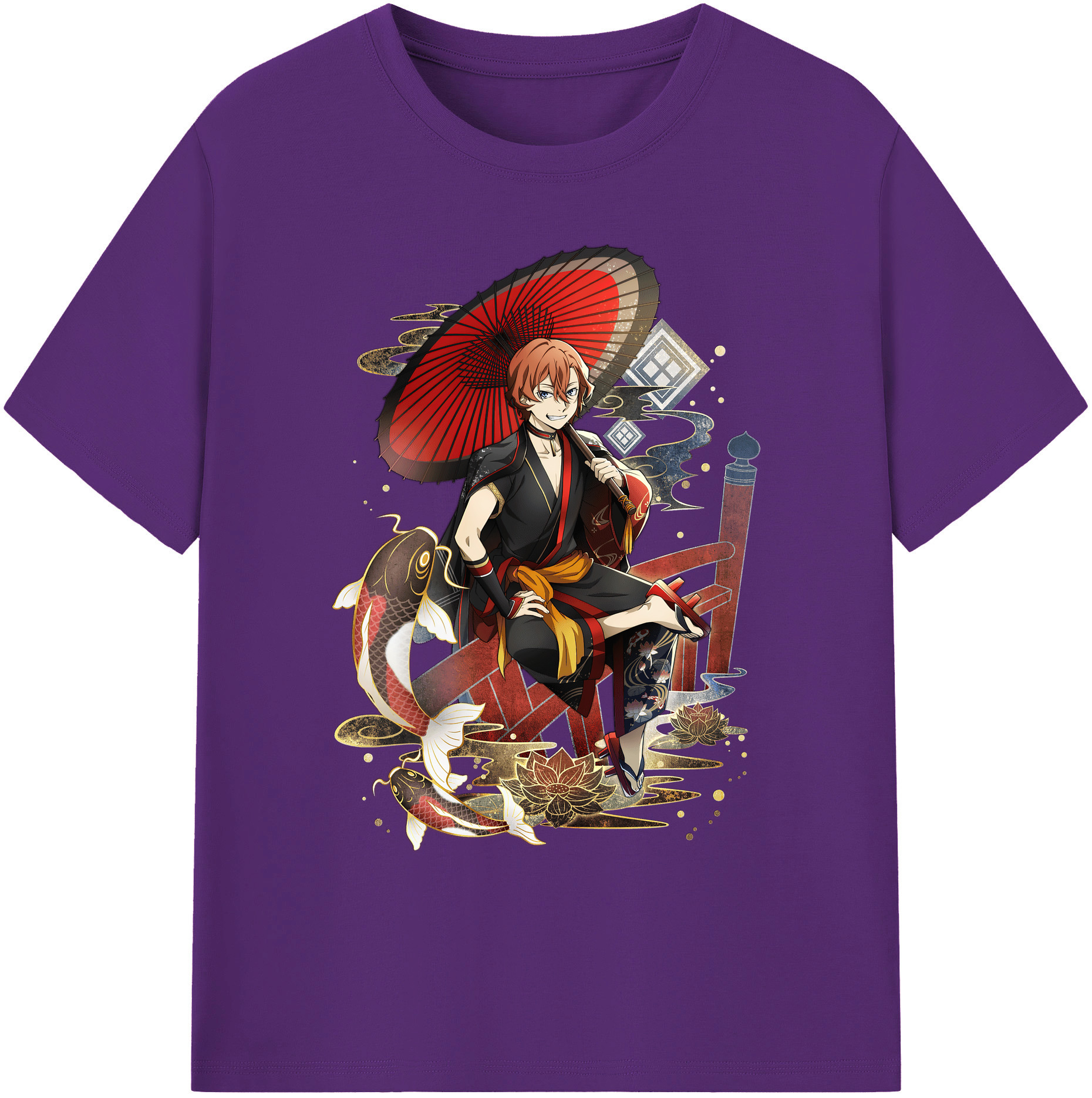 （画像用） 文豪ストレイドッグス Bungo Stray Dogs 綿100％ メンズ半袖Tシャツ｜肌触りやわらか＆通気性