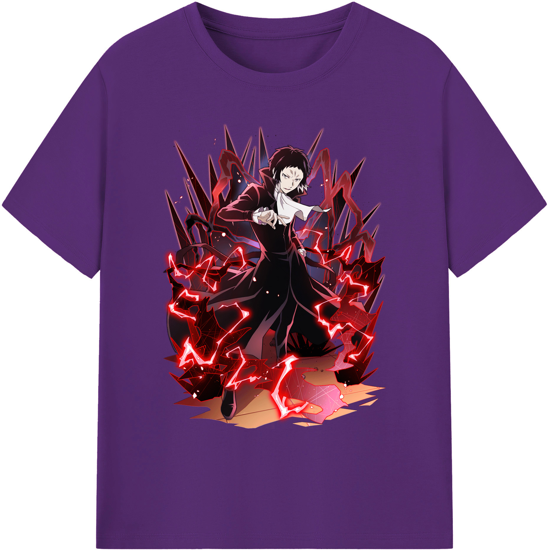 （画像用） 文豪ストレイドッグス Bungo Stray Dogs 綿100％ メンズ半袖Tシャツ｜肌触りやわらか＆通気性