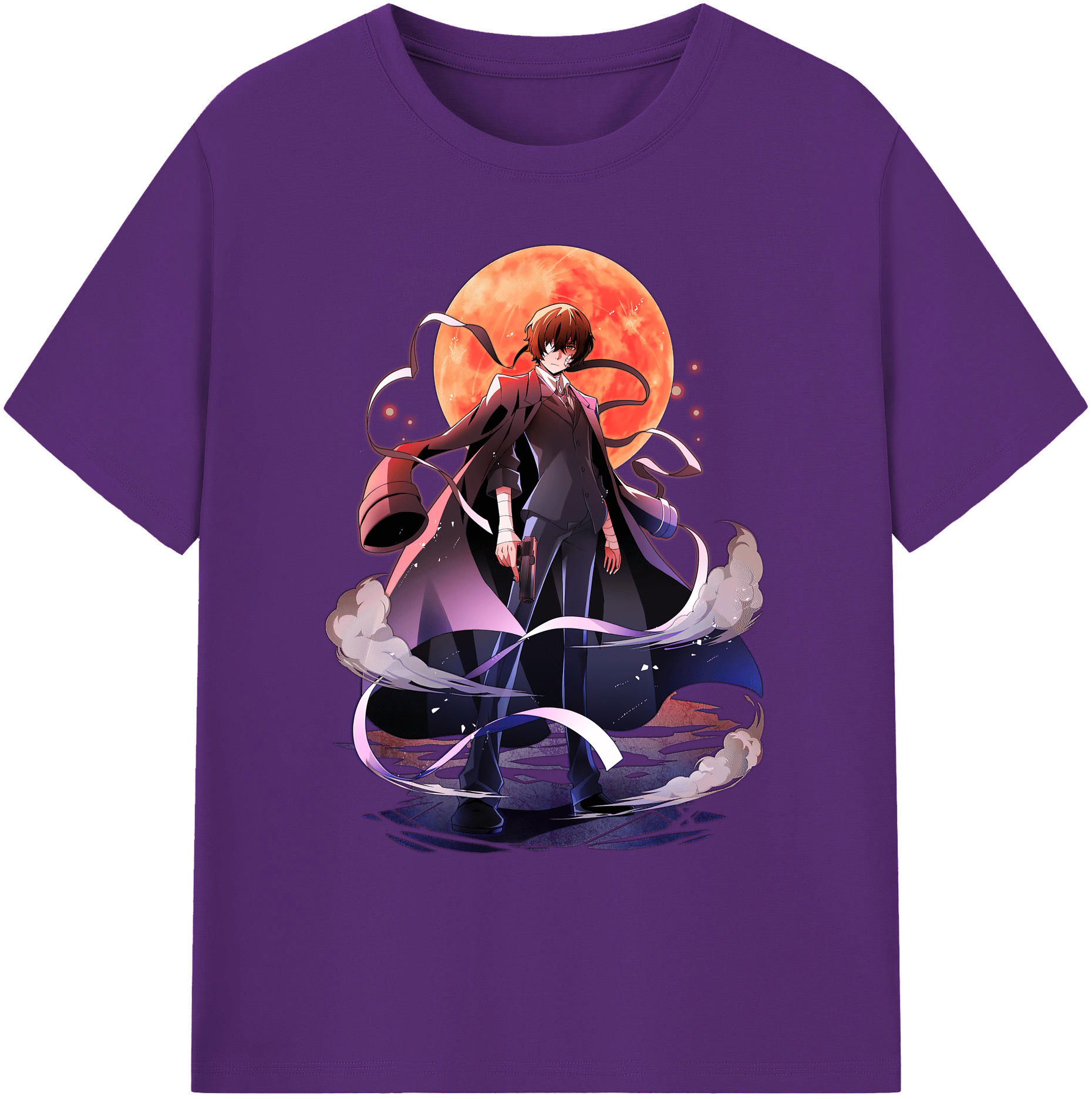 （画像用） 文豪ストレイドッグス Bungo Stray Dogs 綿100％ メンズ半袖Tシャツ｜肌触りやわらか＆通気性
