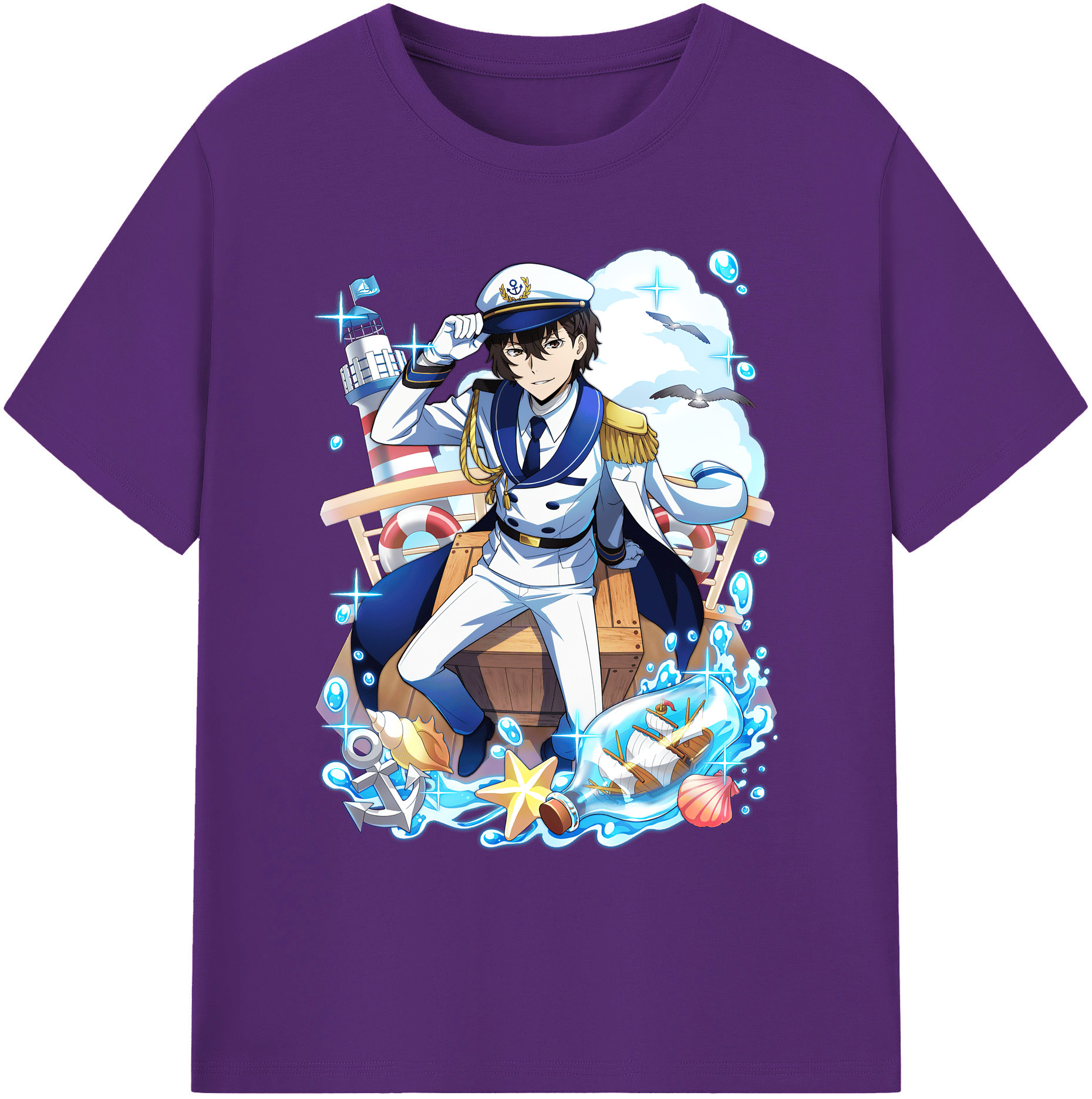 文豪ストレイドッグス Bungo Stray Dogs 綿100％ メンズ半袖Tシャツ｜肌触りやわらか＆通気性