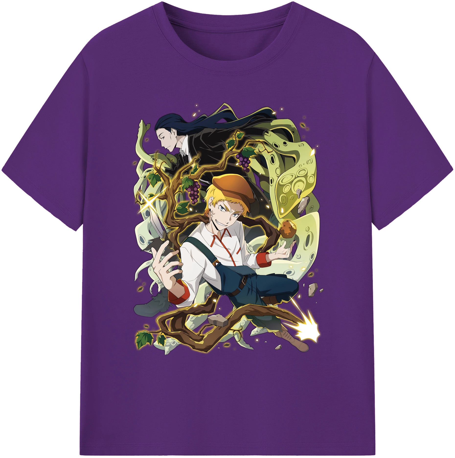 （画像用） 文豪ストレイドッグス Bungo Stray Dogs 綿100％ メンズ半袖Tシャツ｜肌触りやわらか＆通気性