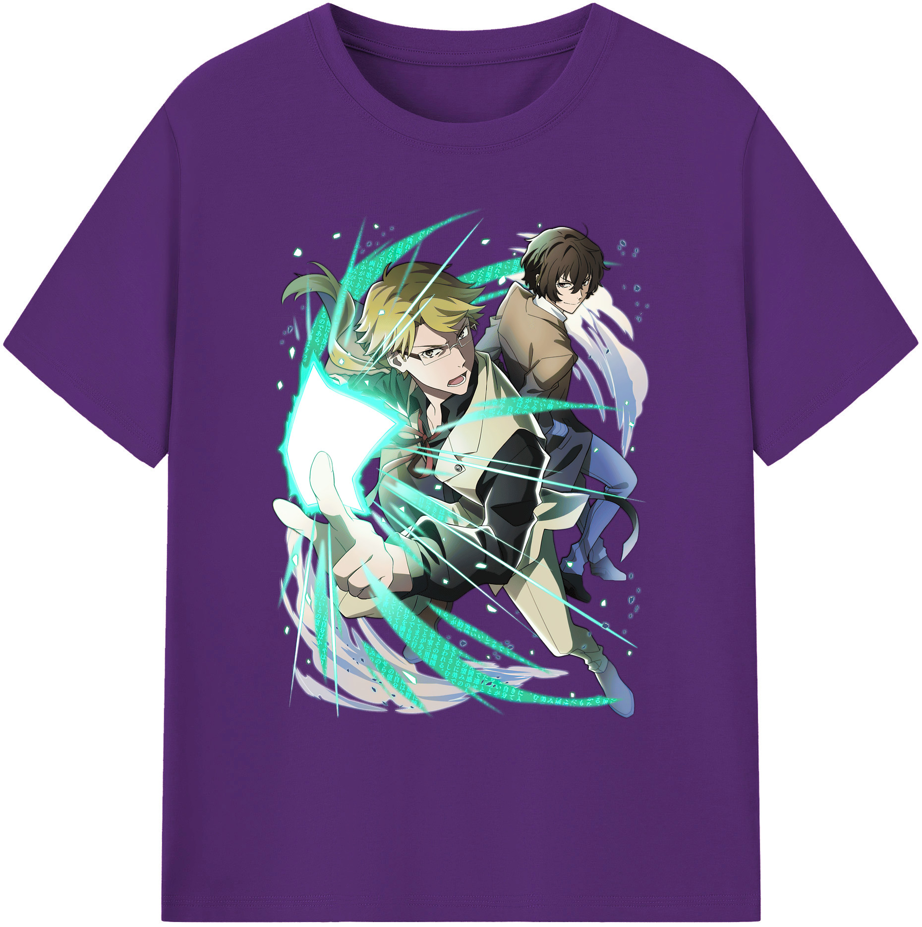 （画像用） 文豪ストレイドッグス Bungo Stray Dogs 綿100％ メンズ半袖Tシャツ｜肌触りやわらか＆通気性
