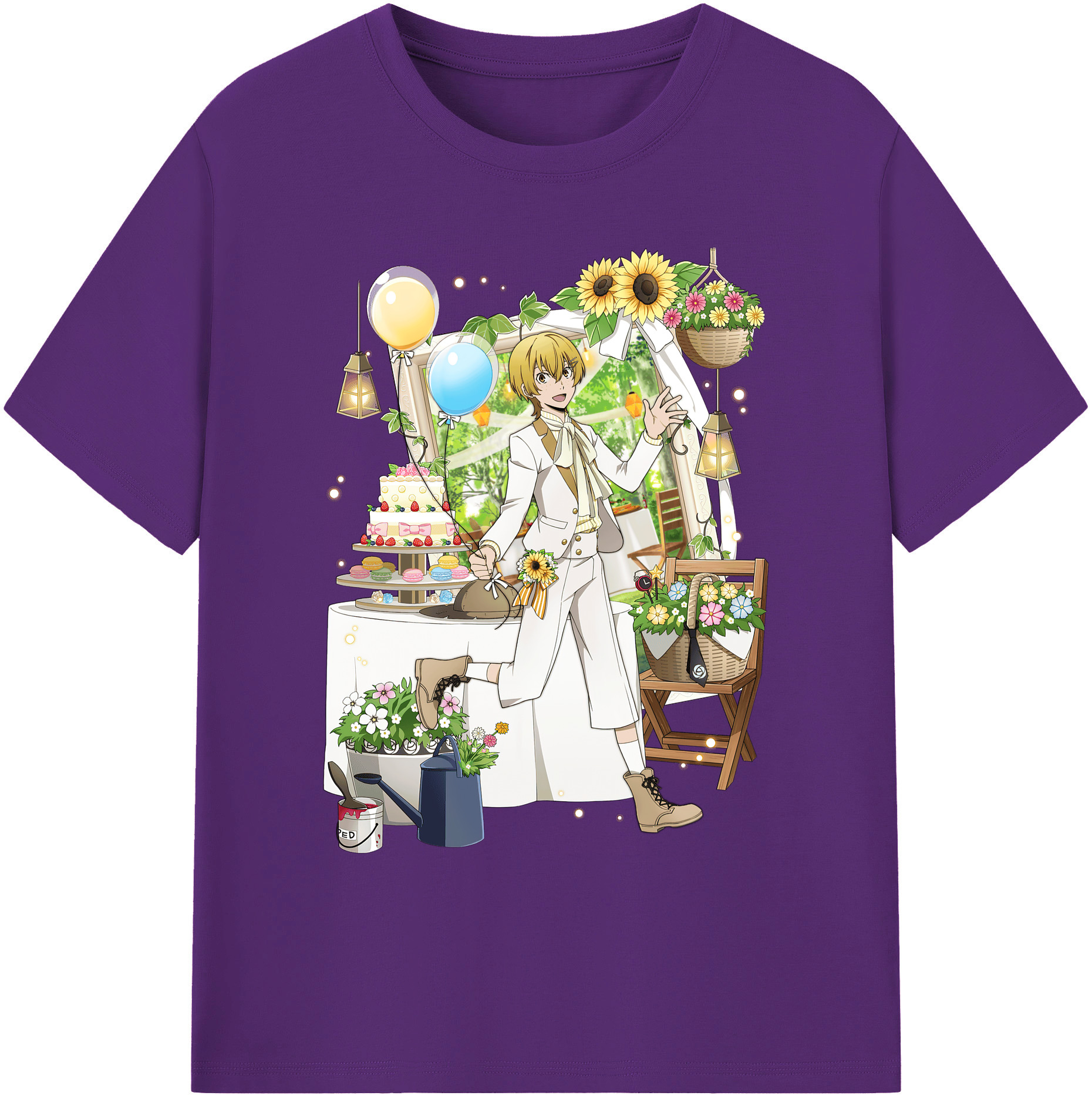 文豪ストレイドッグス Bungo Stray Dogs 綿100％ メンズ半袖Tシャツ｜肌触りやわらか＆通気性