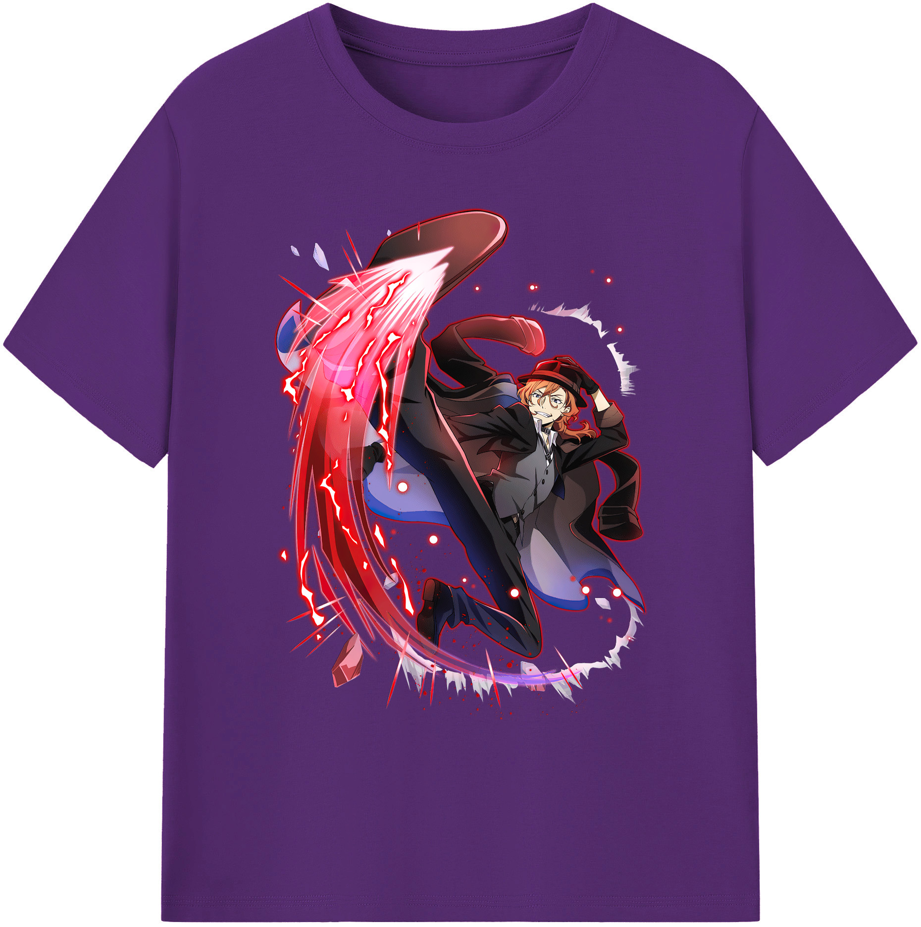 （画像用） 文豪ストレイドッグス Bungo Stray Dogs 綿100％ メンズ半袖Tシャツ｜肌触りやわらか＆通気性