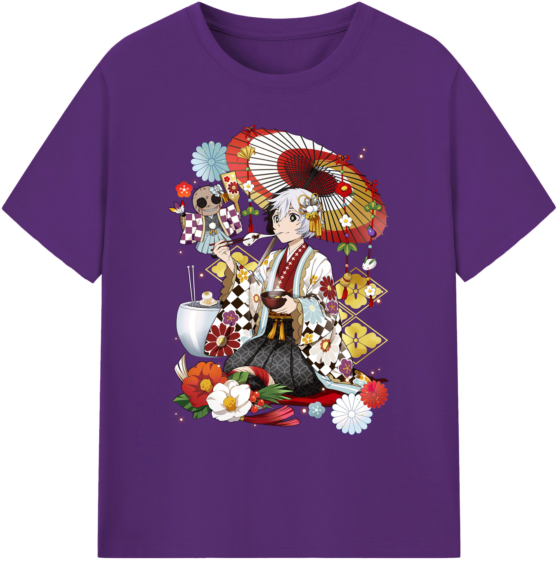 （画像用） 文豪ストレイドッグス Bungo Stray Dogs 綿100％ メンズ半袖Tシャツ｜肌触りやわらか＆通気性