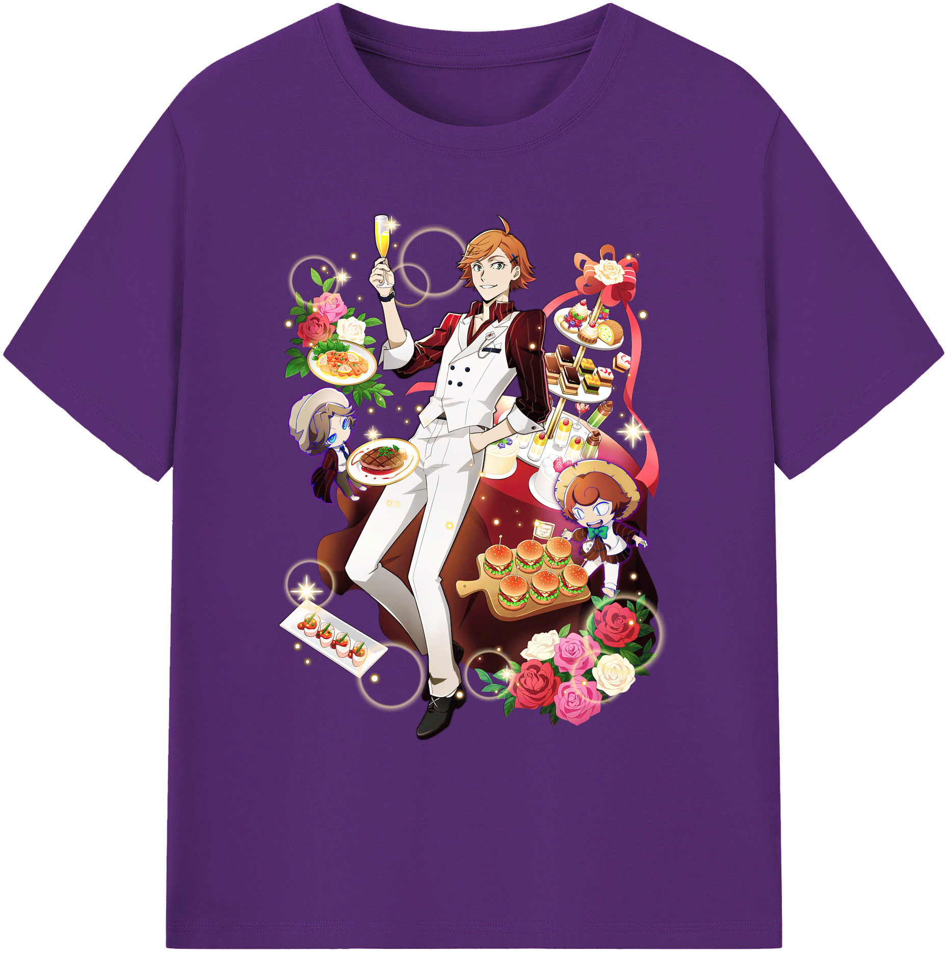 （画像用） 文豪ストレイドッグス Bungo Stray Dogs 綿100％ メンズ半袖Tシャツ｜肌触りやわらか＆通気性
