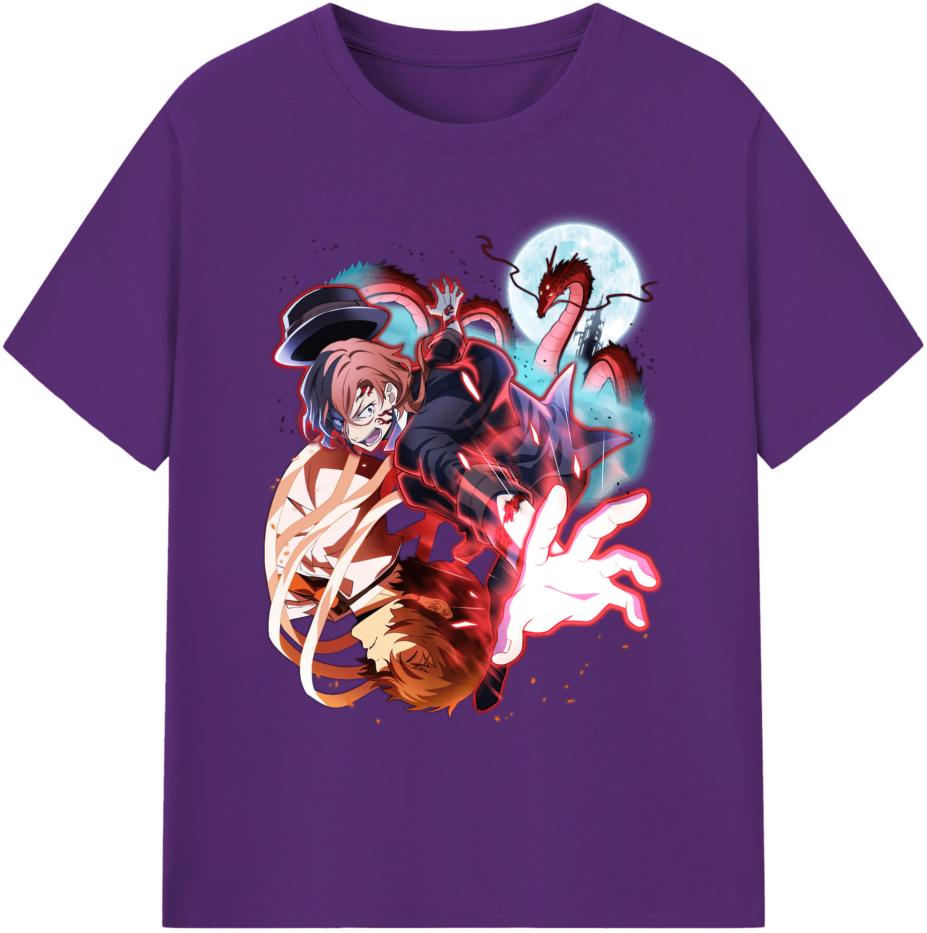 文豪ストレイドッグス Bungo Stray Dogs 綿100％ メンズ半袖Tシャツ｜肌触りやわらか＆通気性