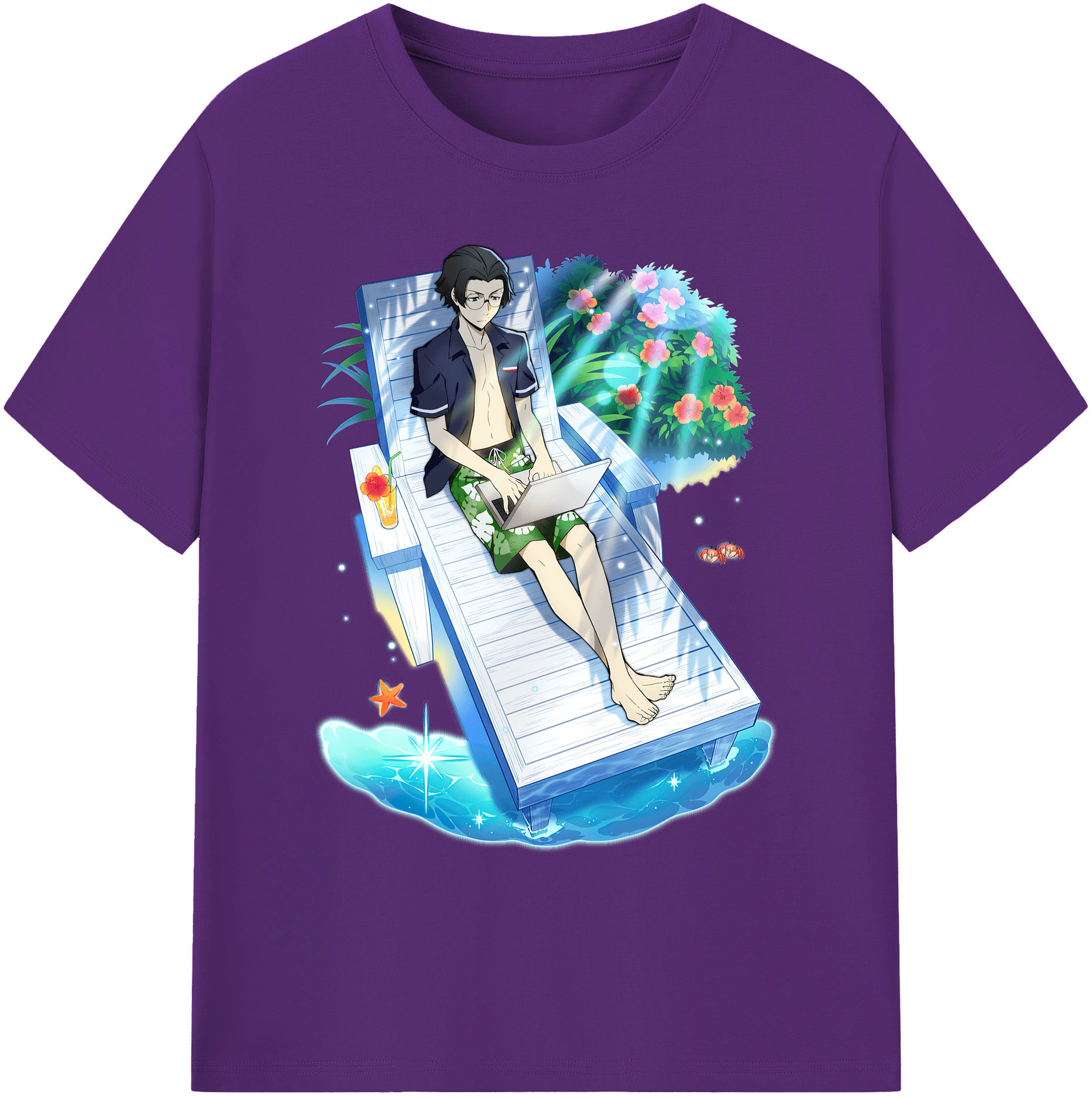 （画像用） 文豪ストレイドッグス Bungo Stray Dogs 綿100％ メンズ半袖Tシャツ｜肌触りやわらか＆通気性
