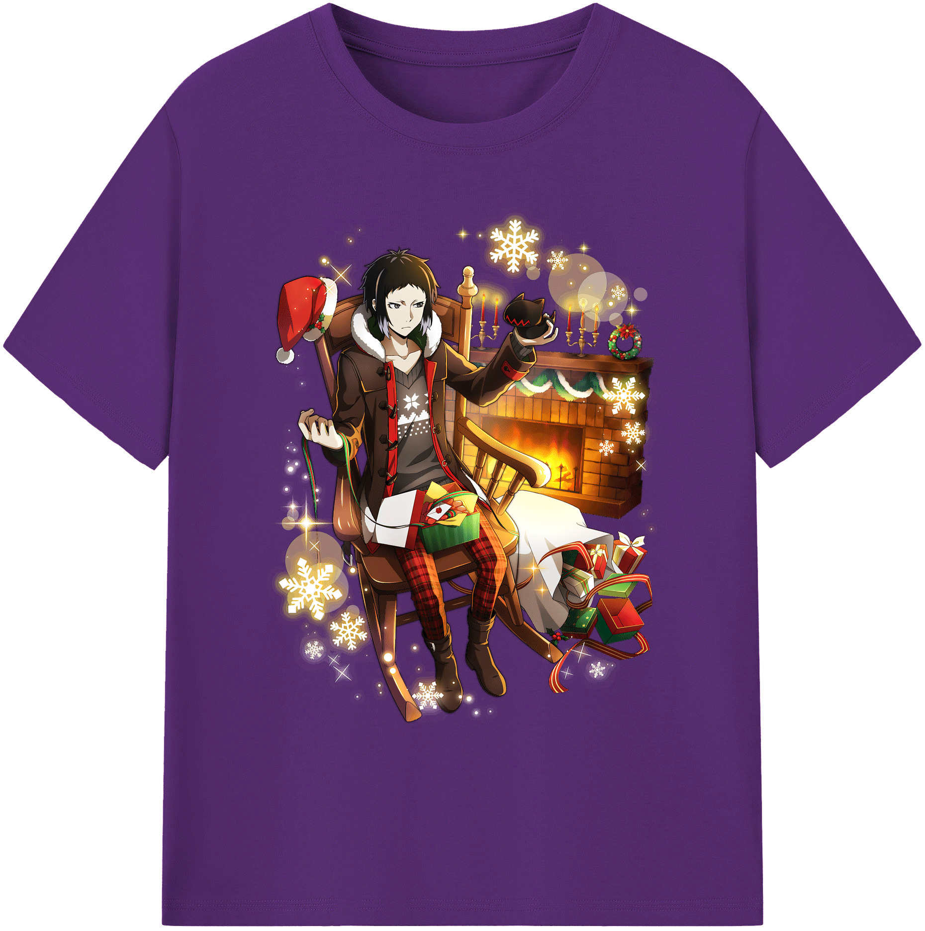 （画像用） 文豪ストレイドッグス Bungo Stray Dogs 綿100％ メンズ半袖Tシャツ｜肌触りやわらか＆通気性