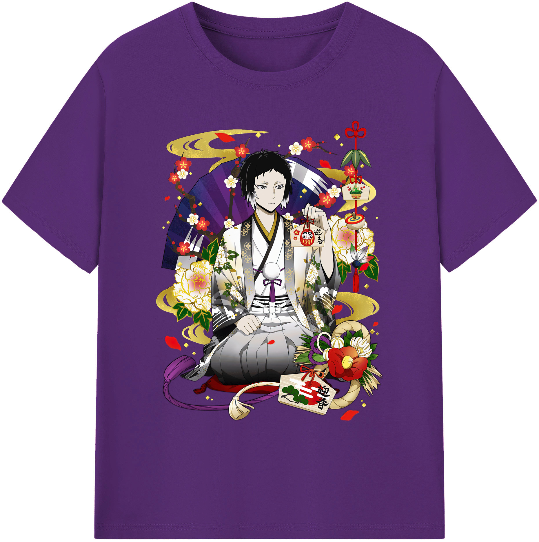 （画像用） 文豪ストレイドッグス Bungo Stray Dogs 綿100％ メンズ半袖Tシャツ｜肌触りやわらか＆通気性