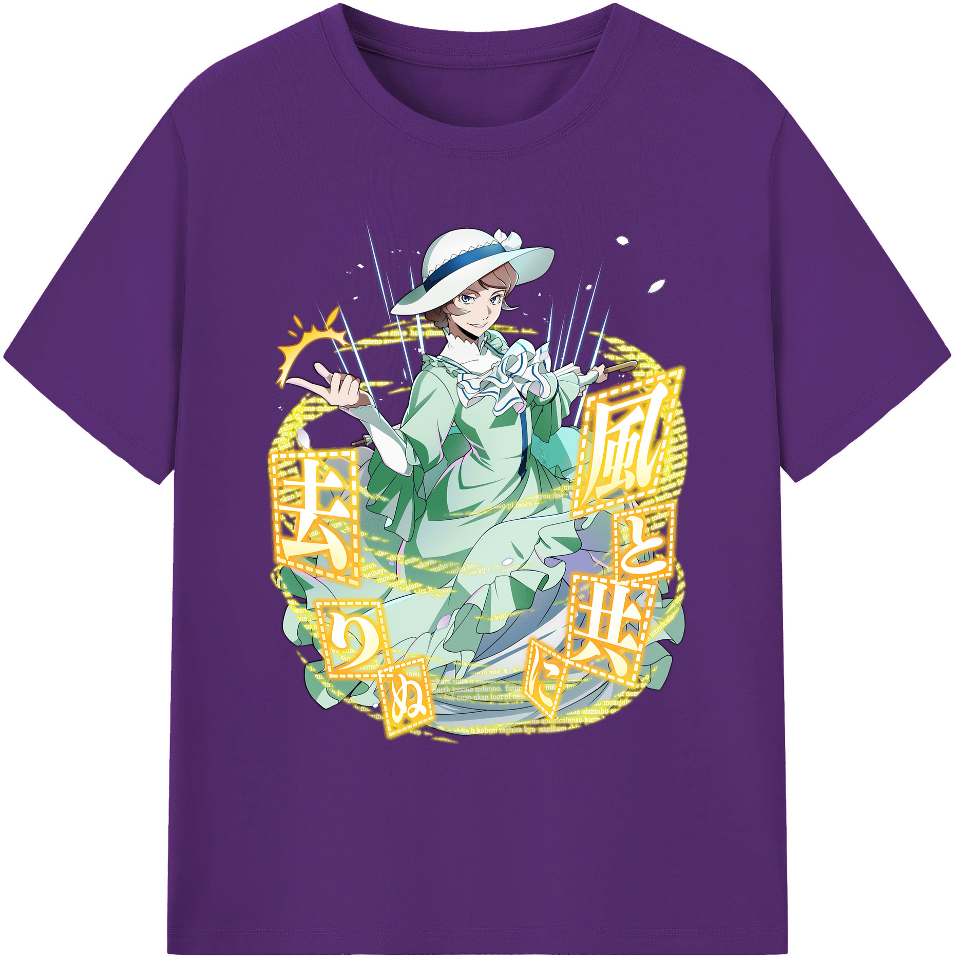 （画像用） 文豪ストレイドッグス Bungo Stray Dogs 綿100％ メンズ半袖Tシャツ｜肌触りやわらか＆通気性
