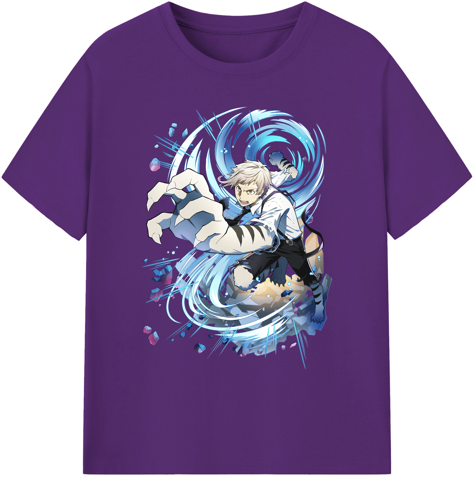 （画像用） 文豪ストレイドッグス Bungo Stray Dogs 綿100％ メンズ半袖Tシャツ｜肌触りやわらか＆通気性