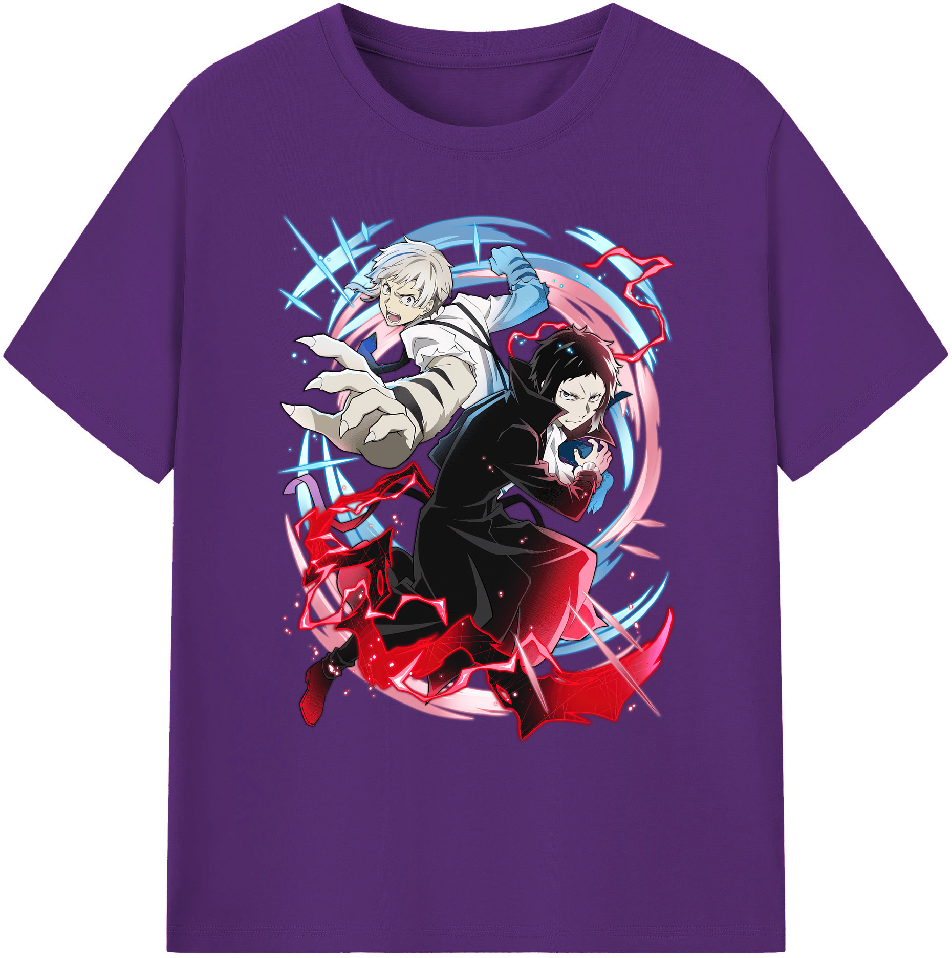 （画像用） 文豪ストレイドッグス Bungo Stray Dogs 綿100％ メンズ半袖Tシャツ｜肌触りやわらか＆通気性