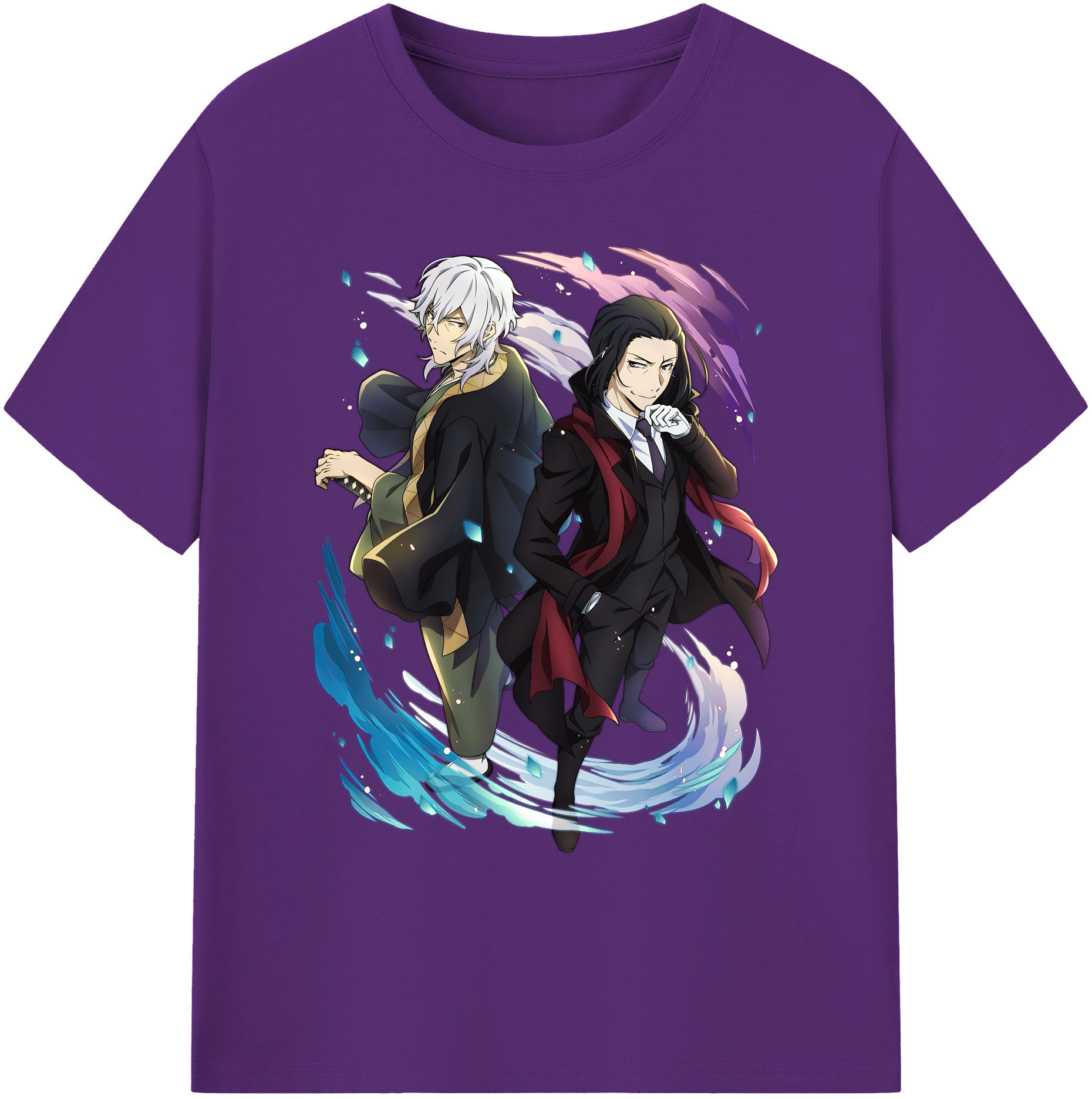 （画像用） 文豪ストレイドッグス Bungo Stray Dogs 綿100％ メンズ半袖Tシャツ｜肌触りやわらか＆通気性